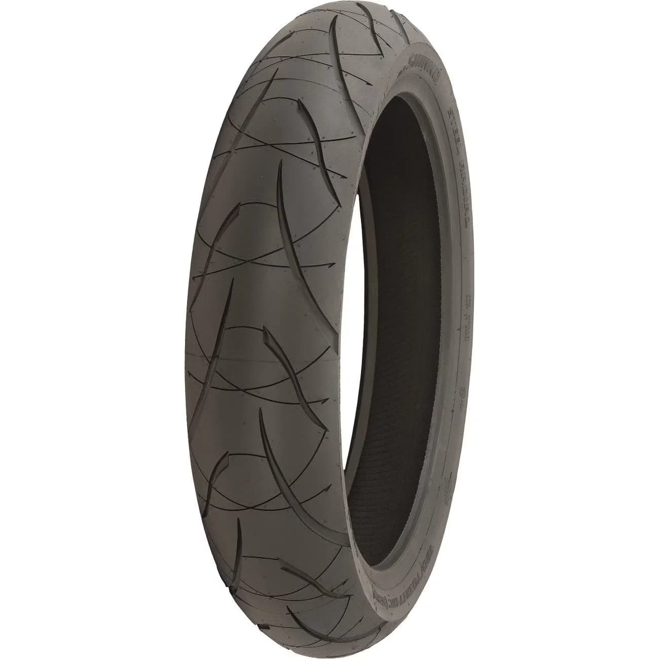 Stylish Motorcycle Tire with High-Speed, 016 Verge 2X Front 120/ - Black Model DB879A