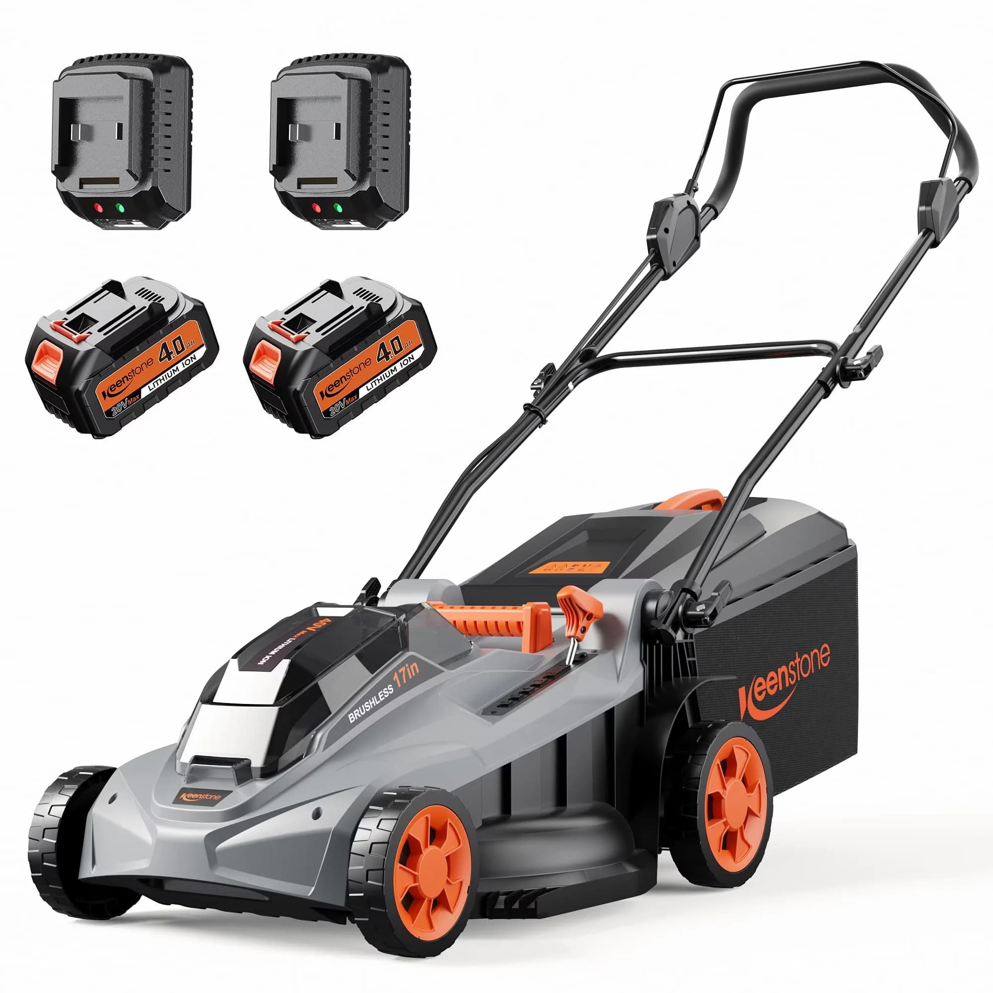 Reliable Push Mower with Battery, 40V, 40V (2 x 20V) 17'' Cordless Lawn for Large - Model 736B51