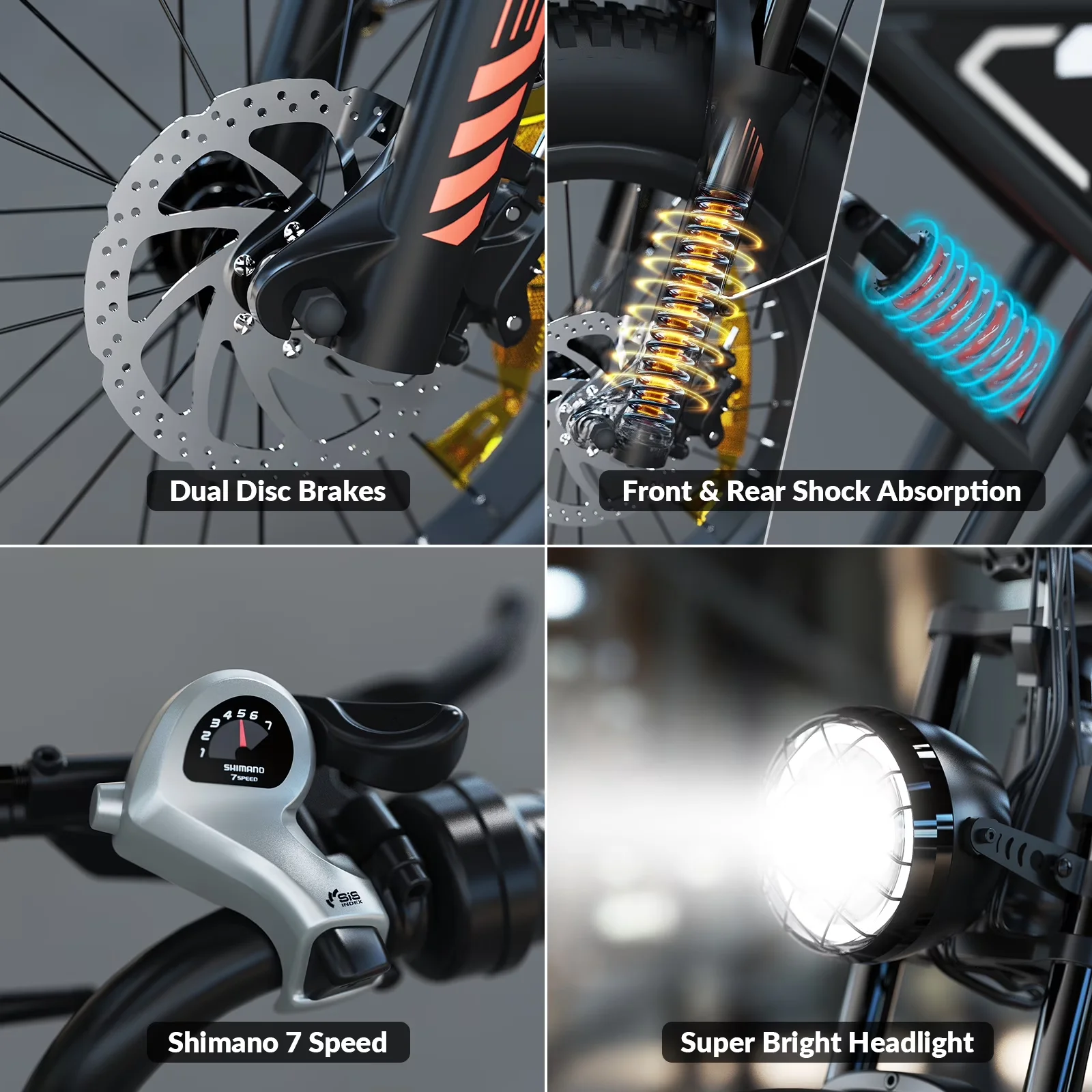 Electric Bike Quality with Battery, 750W, LB16 750W - Black - Contemporary Style Model F61E52