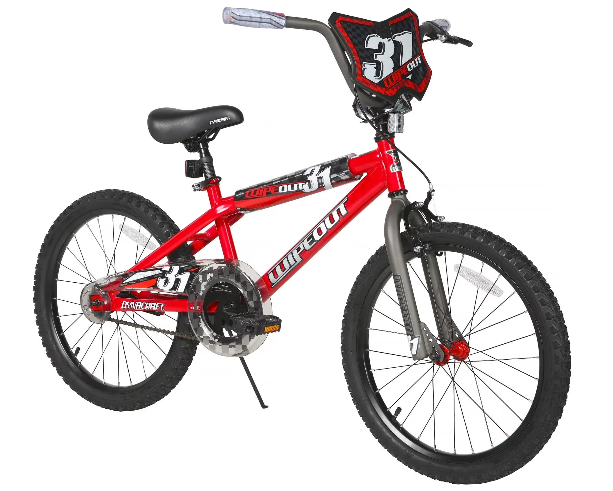 Premium Kids Bike with Adjustable Seat, Red, Wipeout Boys 20" BMX - Red Model 9FA367