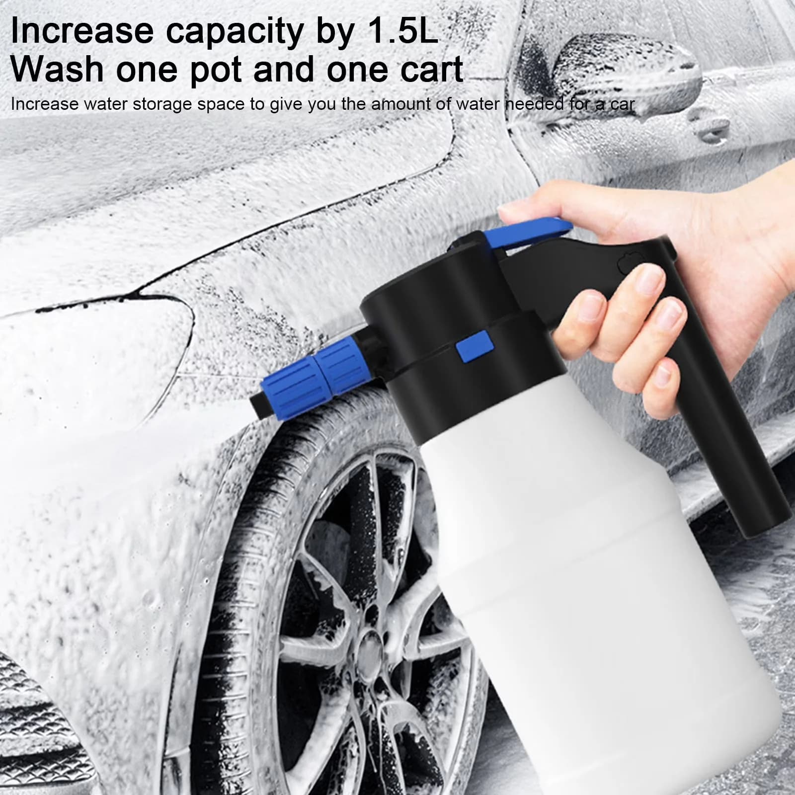 Pressure Washer Sleek with Quick Connect Tips, Electric Foam Cannon, 1.5L High-Pressure Spray Pot - Model 517C32