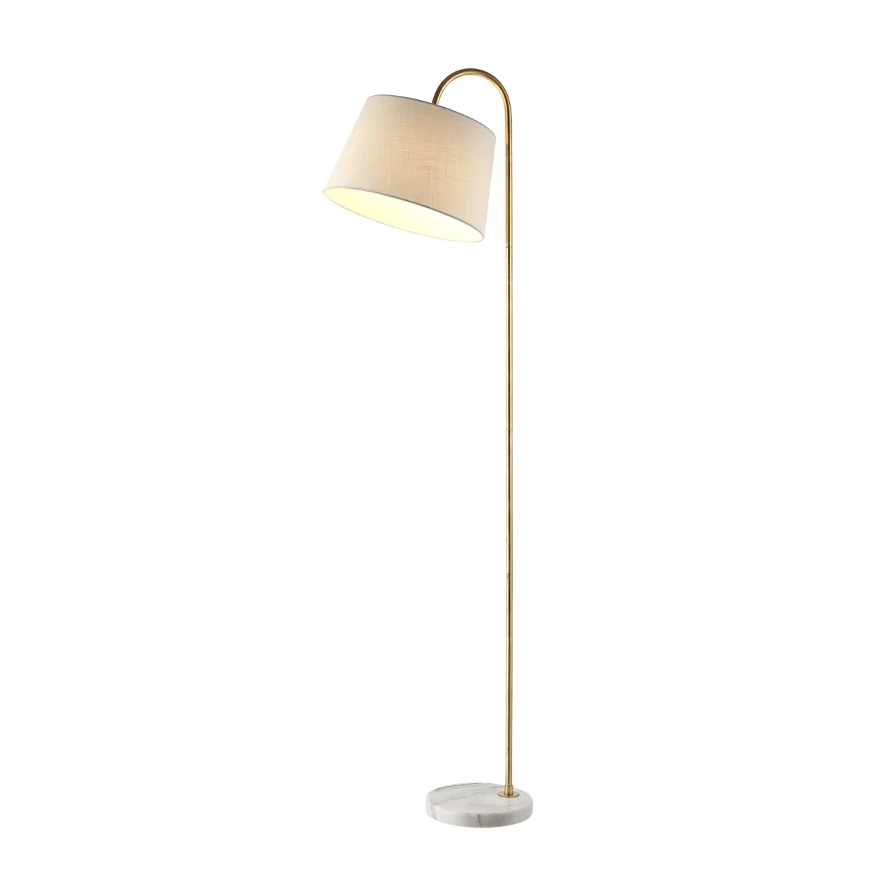 Sleek Floor Lamp with LED, Contemporary, Dacey 68.5 in. Glam - Iron/Marble Gold Model 0037B2