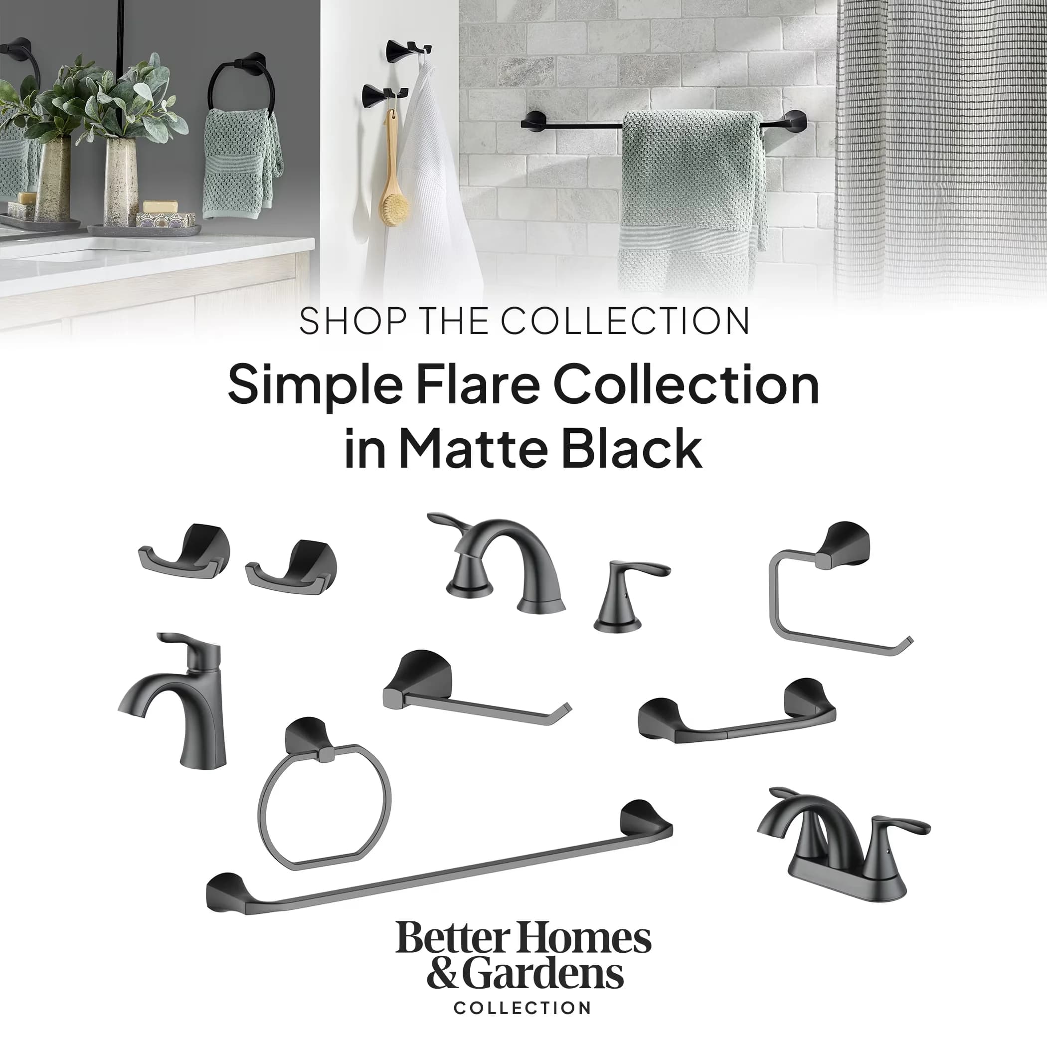 Innovative Bathroom Renovation with Modern, Rust Resistant - Zinc Alloy Matte Black Model 0C34C2