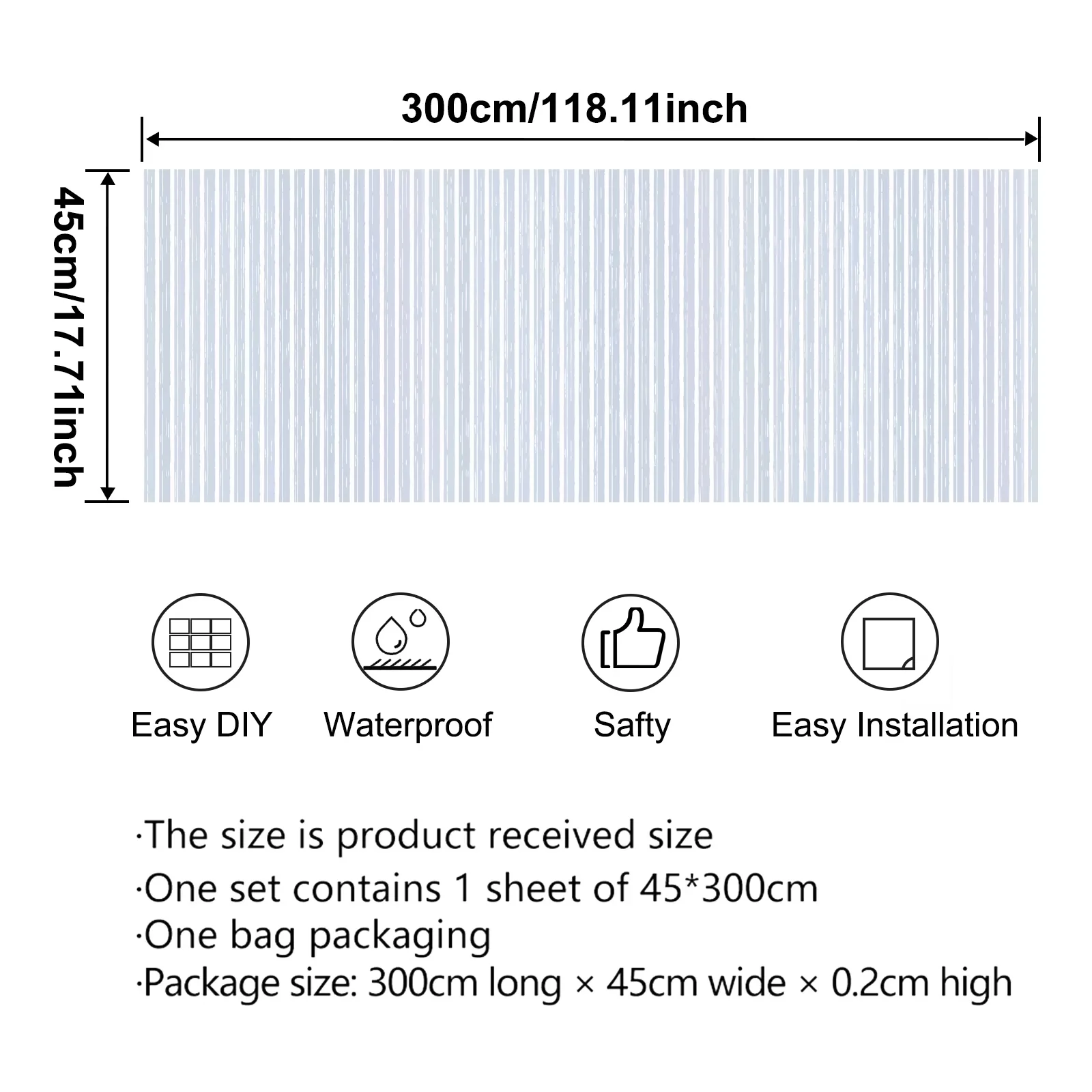 Durable Wallpaper with Removable - Paper Blue - Premium Collection Model A87623