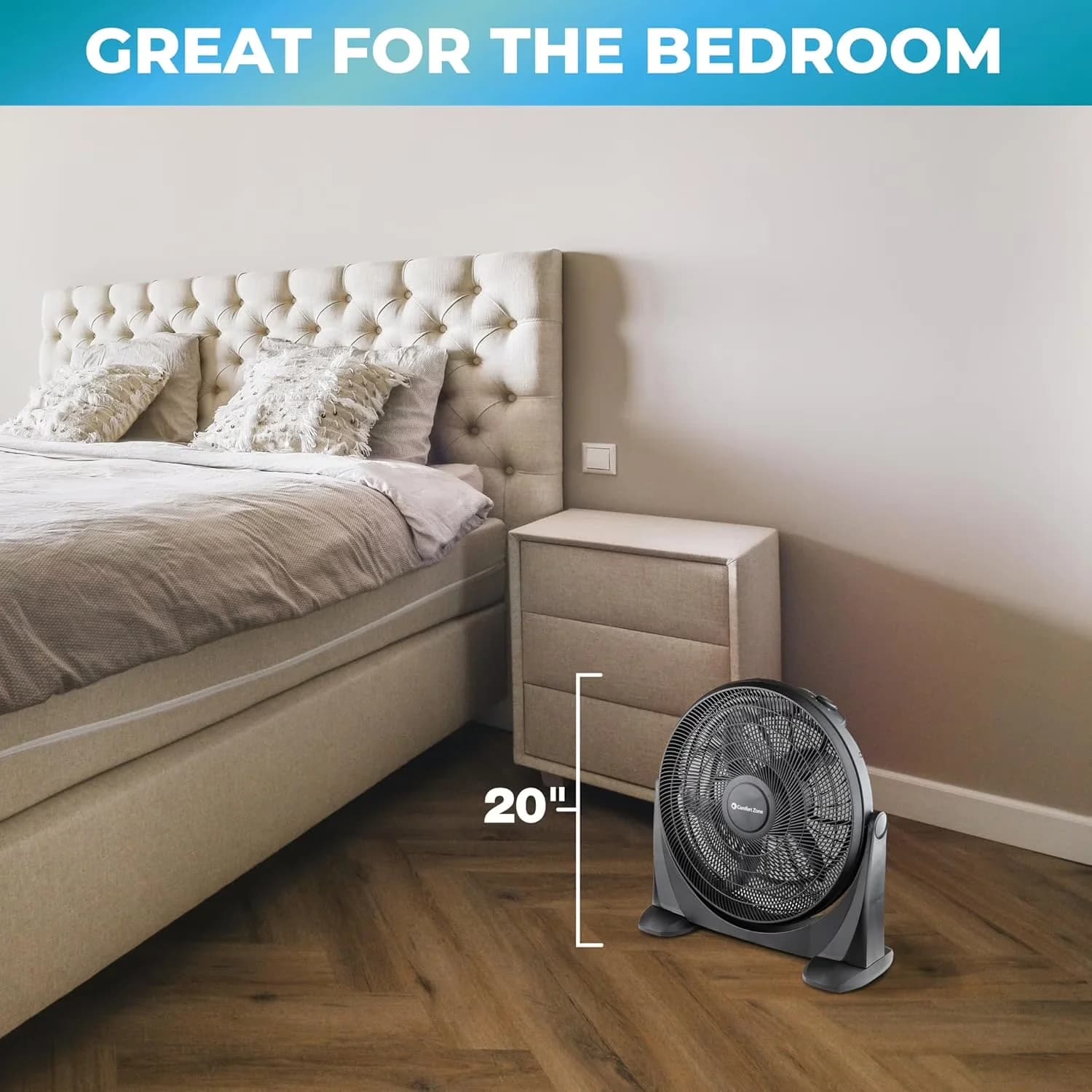 Fans In Cooling Reliable with Tilt Mechanism, Tilt - Black Lightweight Plastic Model 95DE99