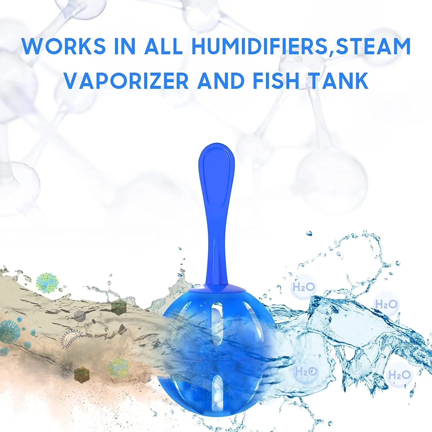 Humidifier Premium with Prevents Hard Water Build-Up, Eliminates White Dust & Odor - Blue Model C937DC