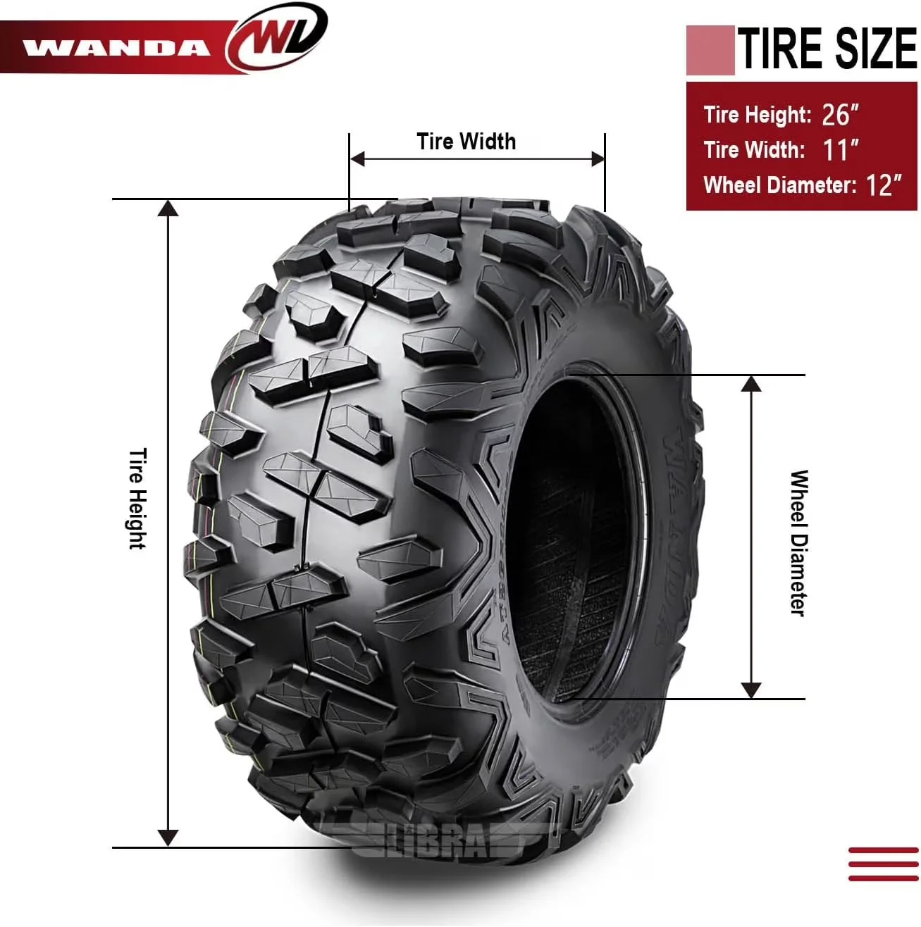 Versatile Atv Tire with Puncture Resistant - 6PR - Reliable Performance Model 553CCB