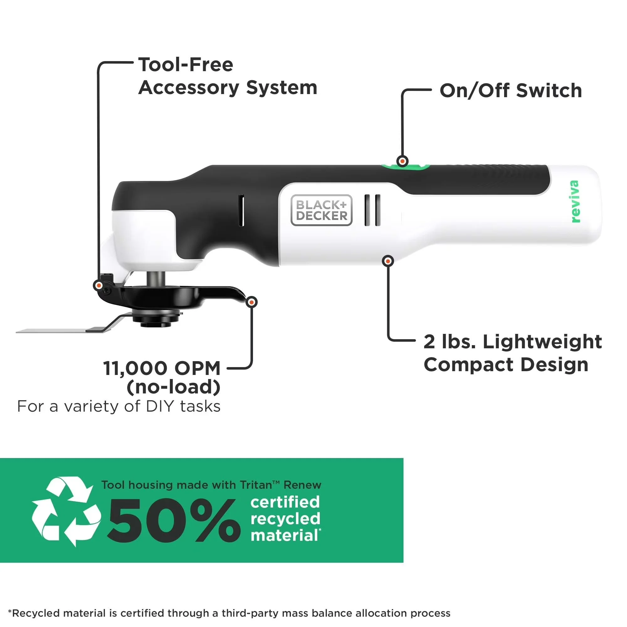 Woodworking Essential with 12V, Lightweight - Black - Space-Saving Design Model 413E62