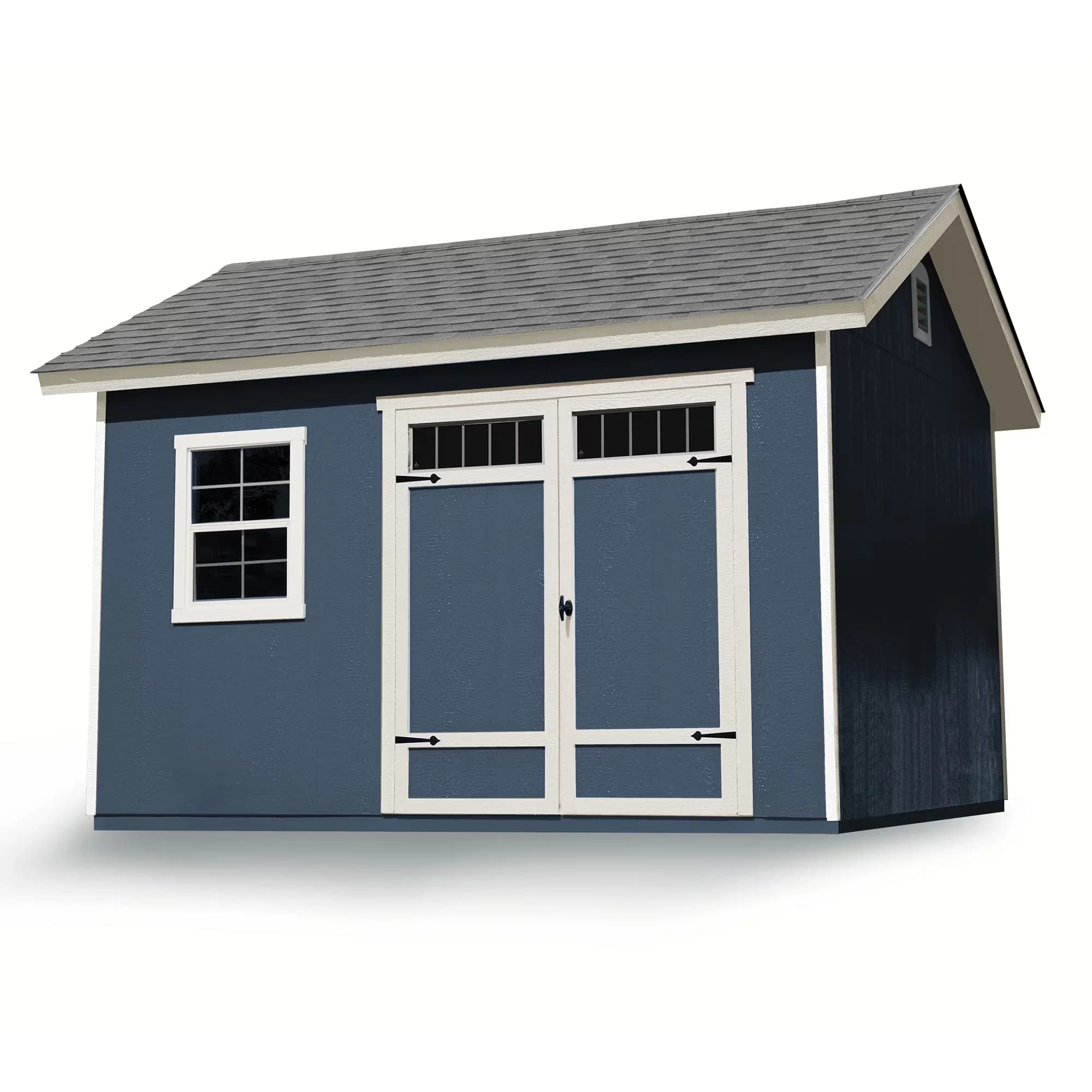 Shed Versatile with Rust Resistant, Paintable, Beachwood 10 ft. x 12 ft. Wood Storage ( - Brown Wood Model 718D51