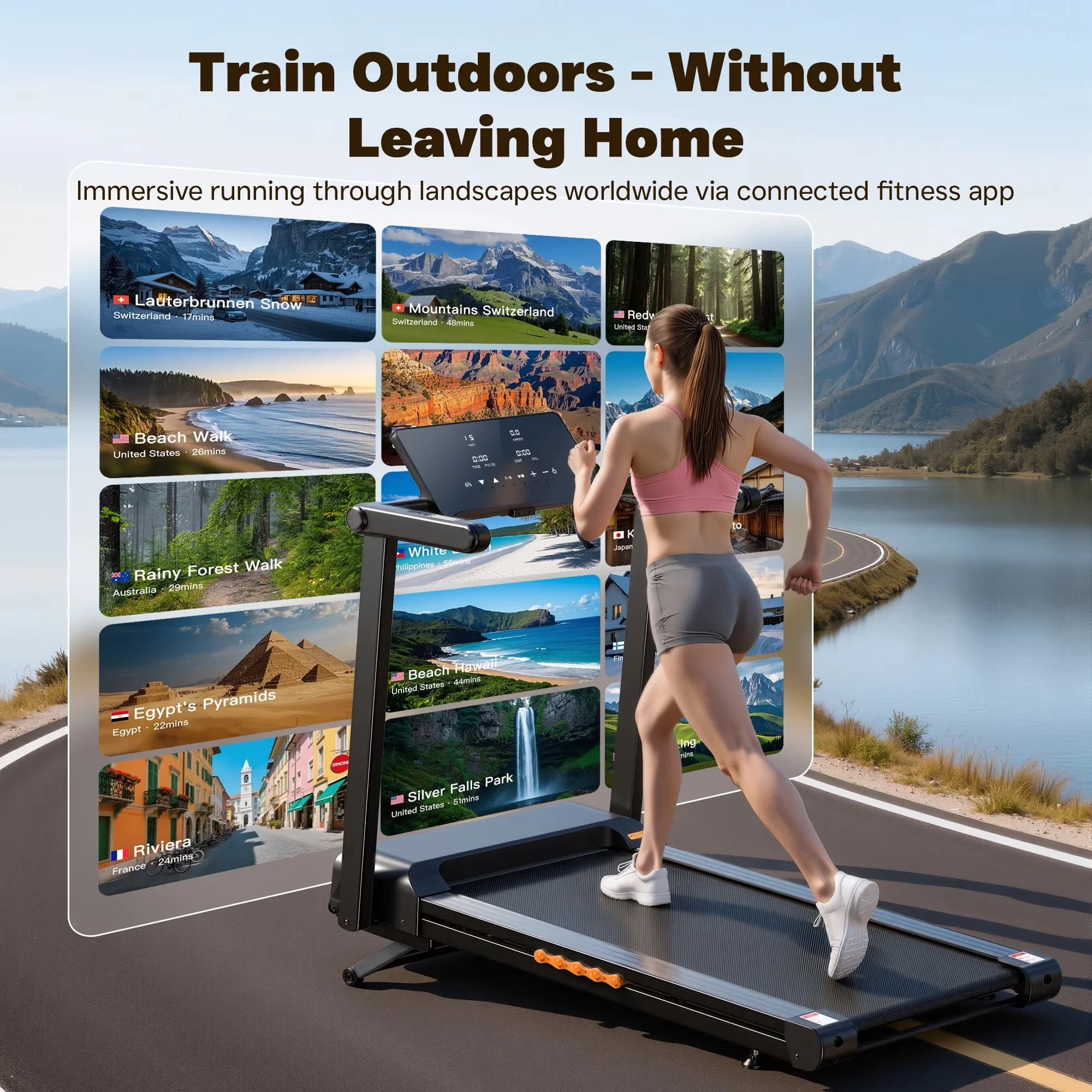 Versatile Home Gym with LED, Heart Rate Monitor - Orange Steel for Home Model CCC84A