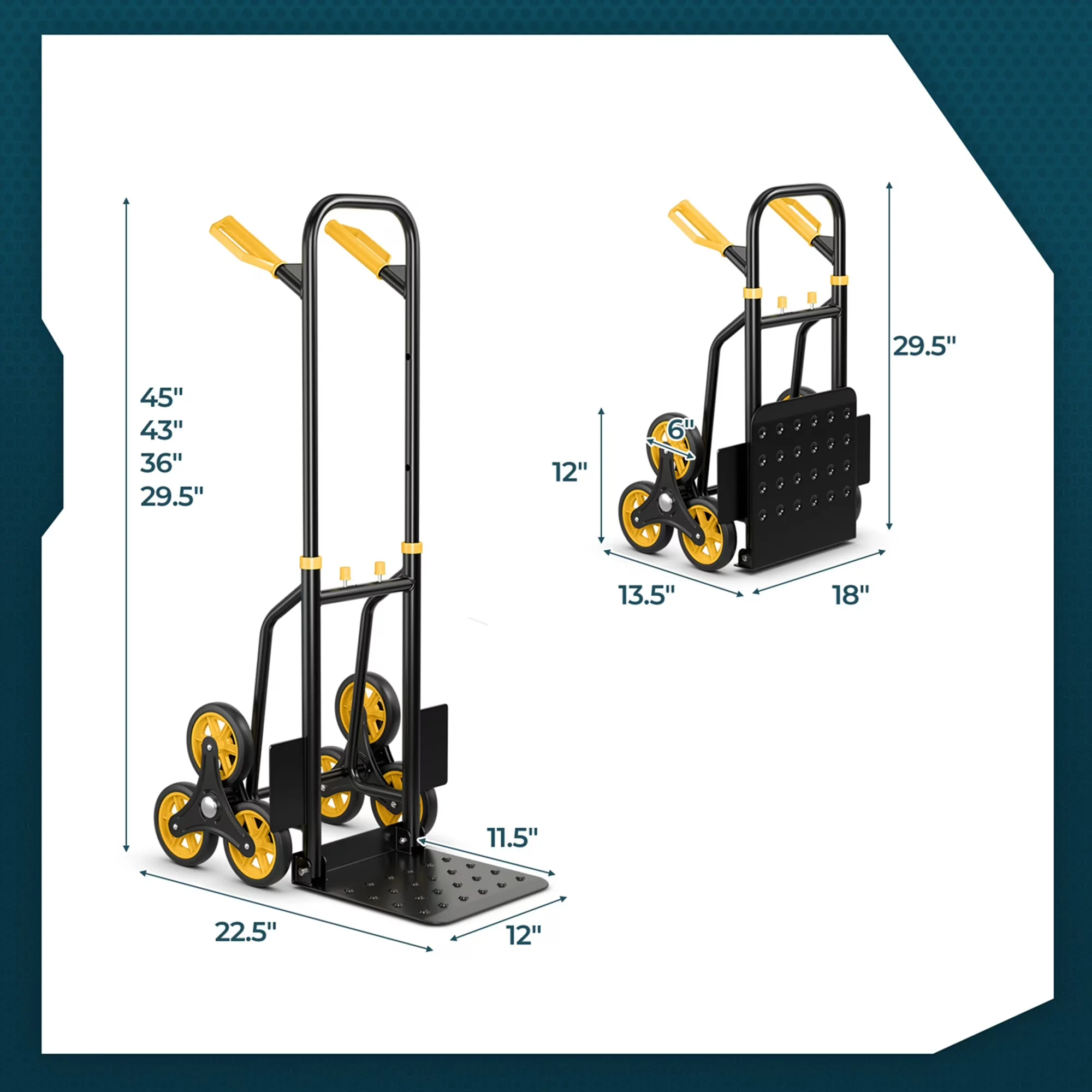 Innovative Moving with Durable, Stair Climber Hand Truck - Metal, Rubber Model 267986