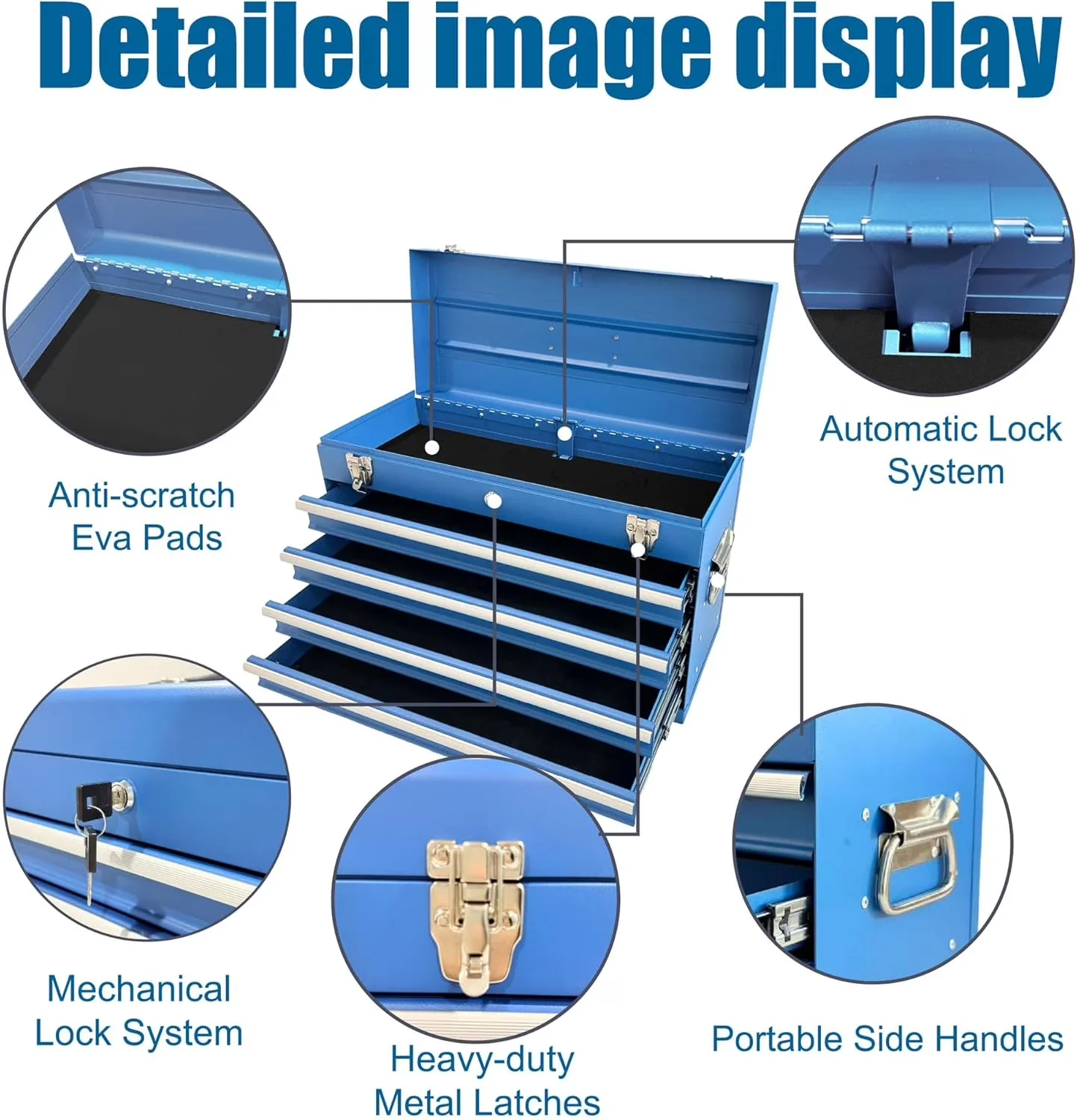 Toolstorage Efficient with Corrosion Free, Heavy-Duty, Handheld - Blue Steel Model 20463D