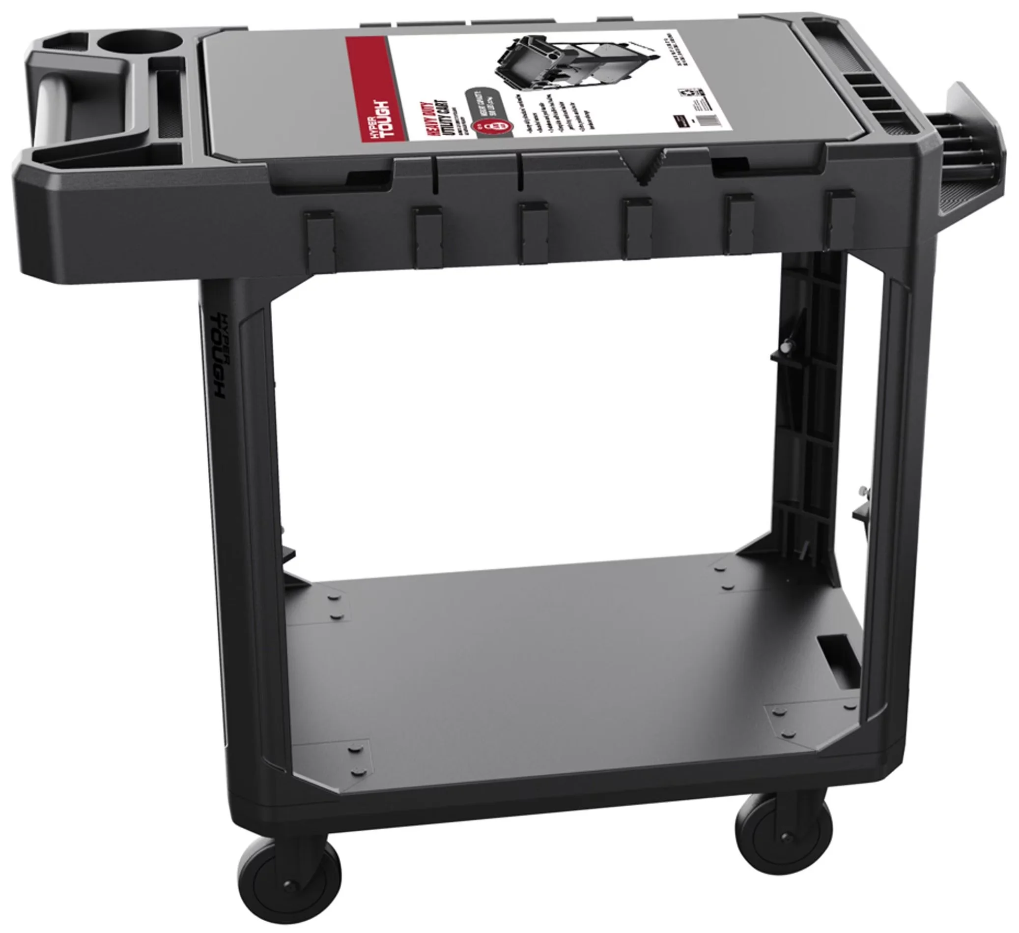 Classic Garage Storage Supply with Rolling, Portable, 500 lb Capacity - Black Plastic Model 9362D6