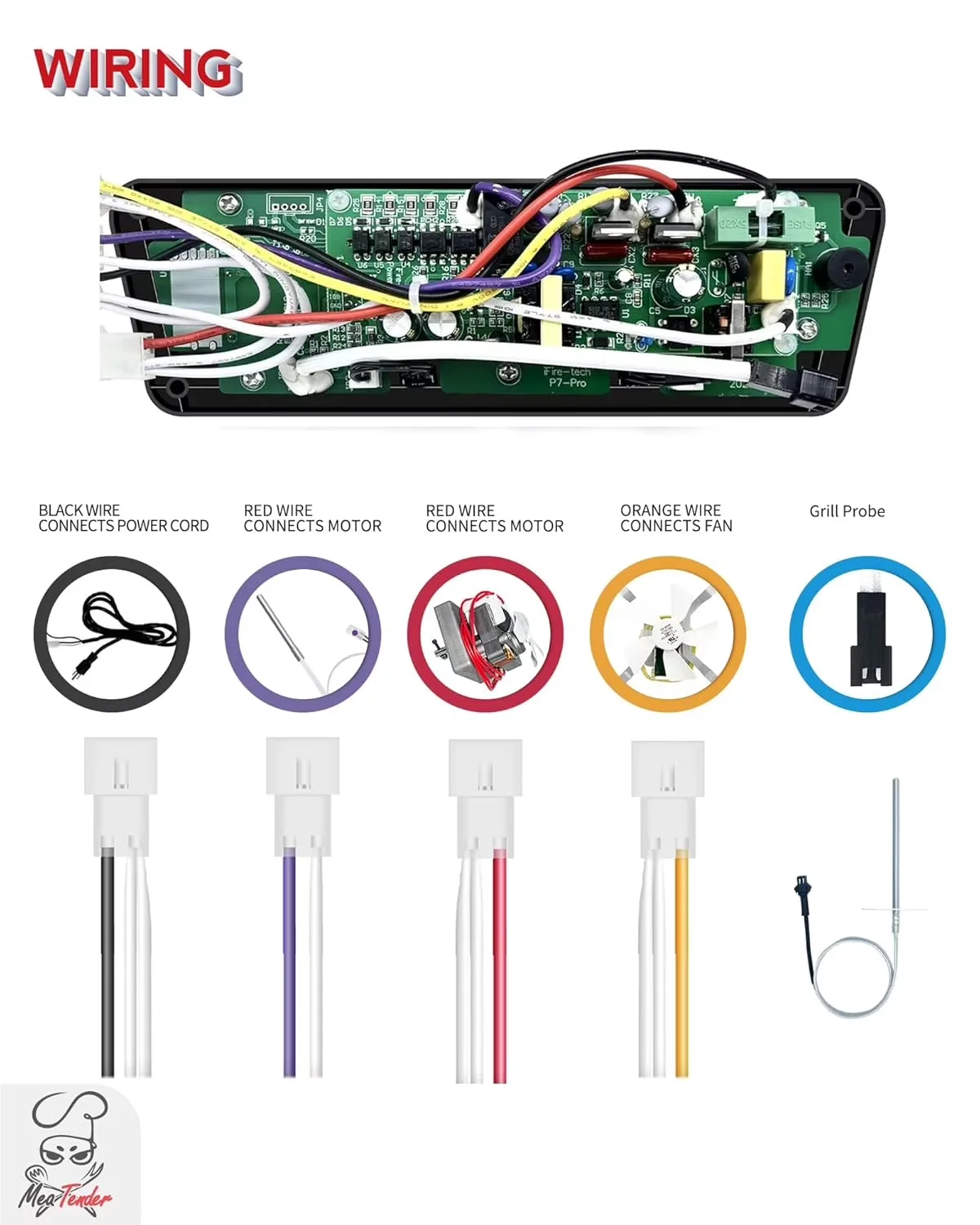 Smoker Versatile with Bluetooth Enabled, Heat Thermometer - Plastic Wifi Controller Model 569CE2