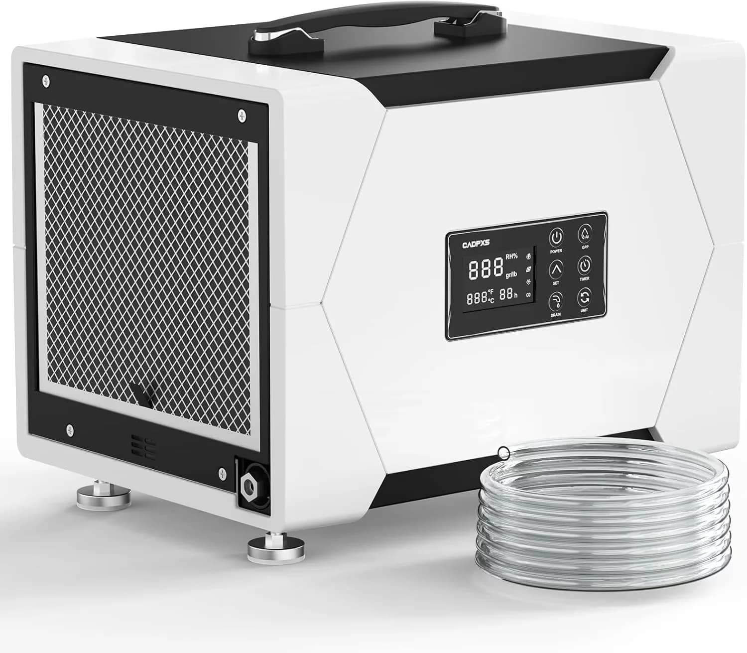 Classic Dehumidifier with Built-In Pump, Automatic Defrost Control - White for Commercial, Auto Model F5E737