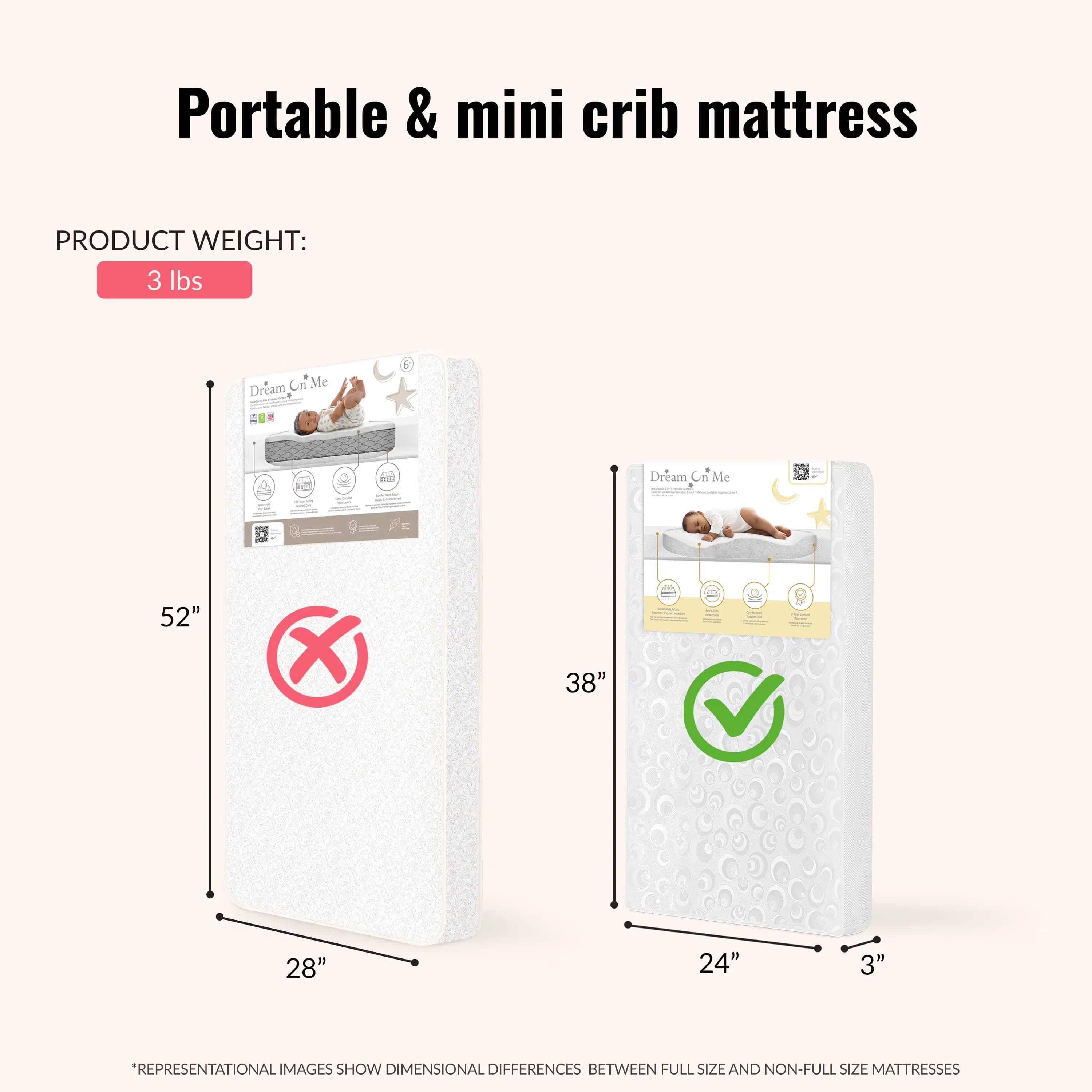 Efficient Mattresses Accessory - Fabric Breathable - Long-Lasting Performance Model 65AEF3