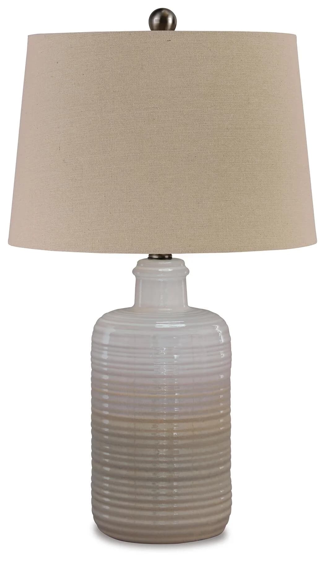 Efficient Lamp with Incandescent, Traditional, Casual Marnina Table (Set of 2) Taupe - Ceramic Brown Model E2E35B