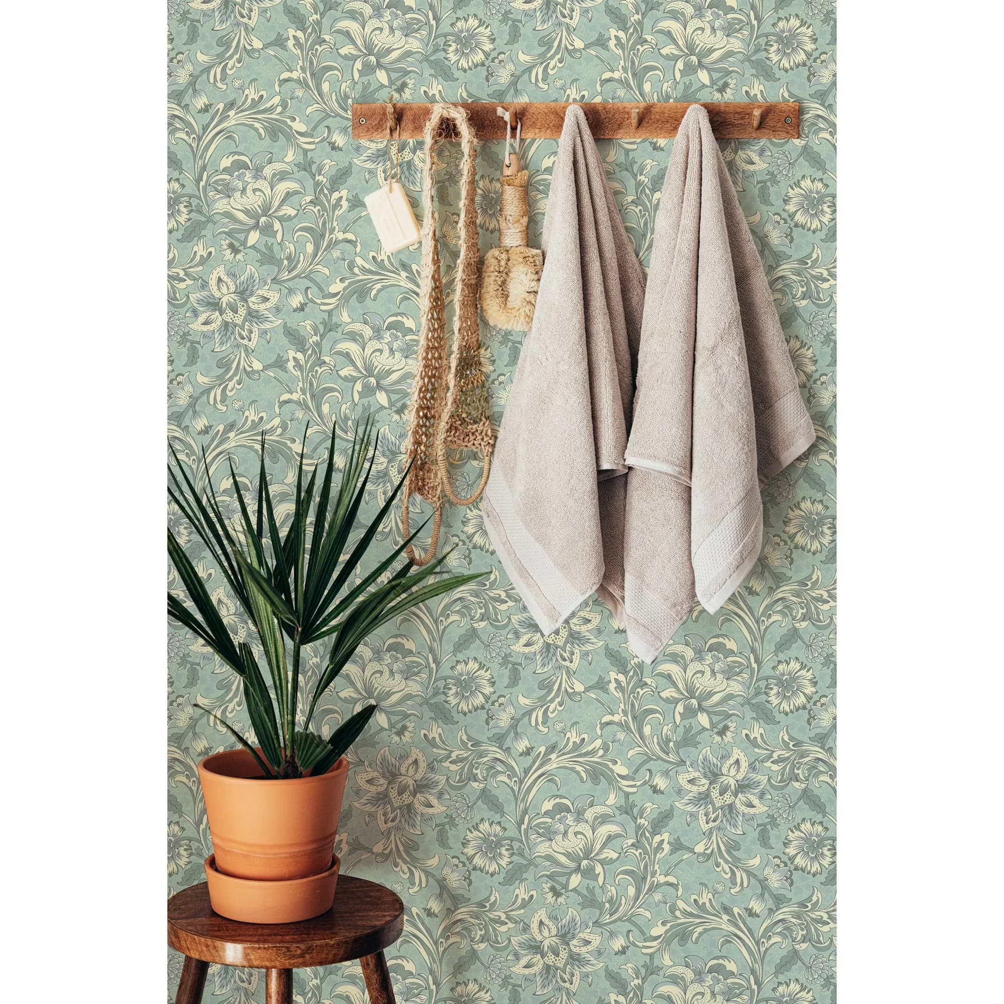 Compact Wallpaper Wall Decals Wall Covering with Removable, Easy To Clean - Vinyl Blue Model B14DBD
