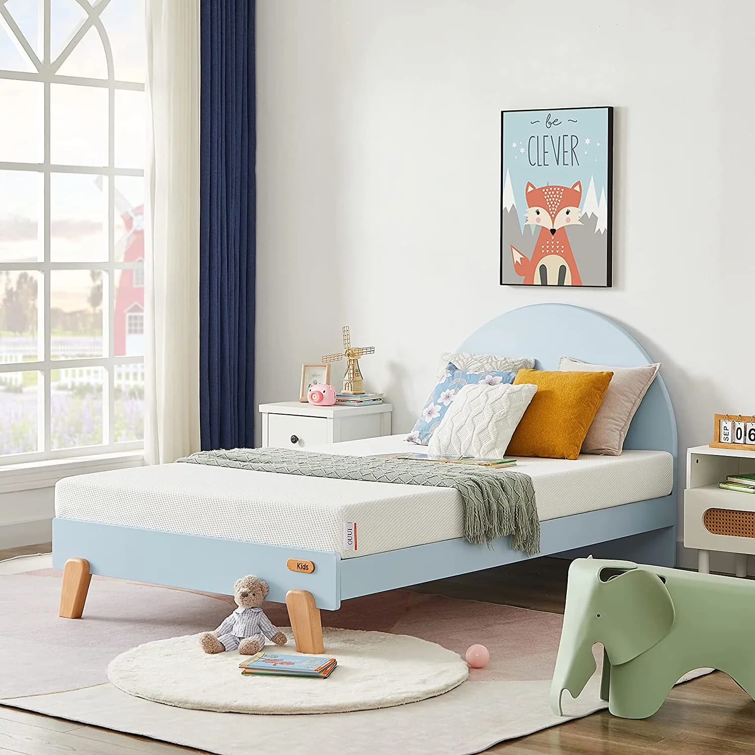 Compact Mattresses Accessory with Twin XL Mattress - White Memory Foam, Infused Green Tea Model BE9198