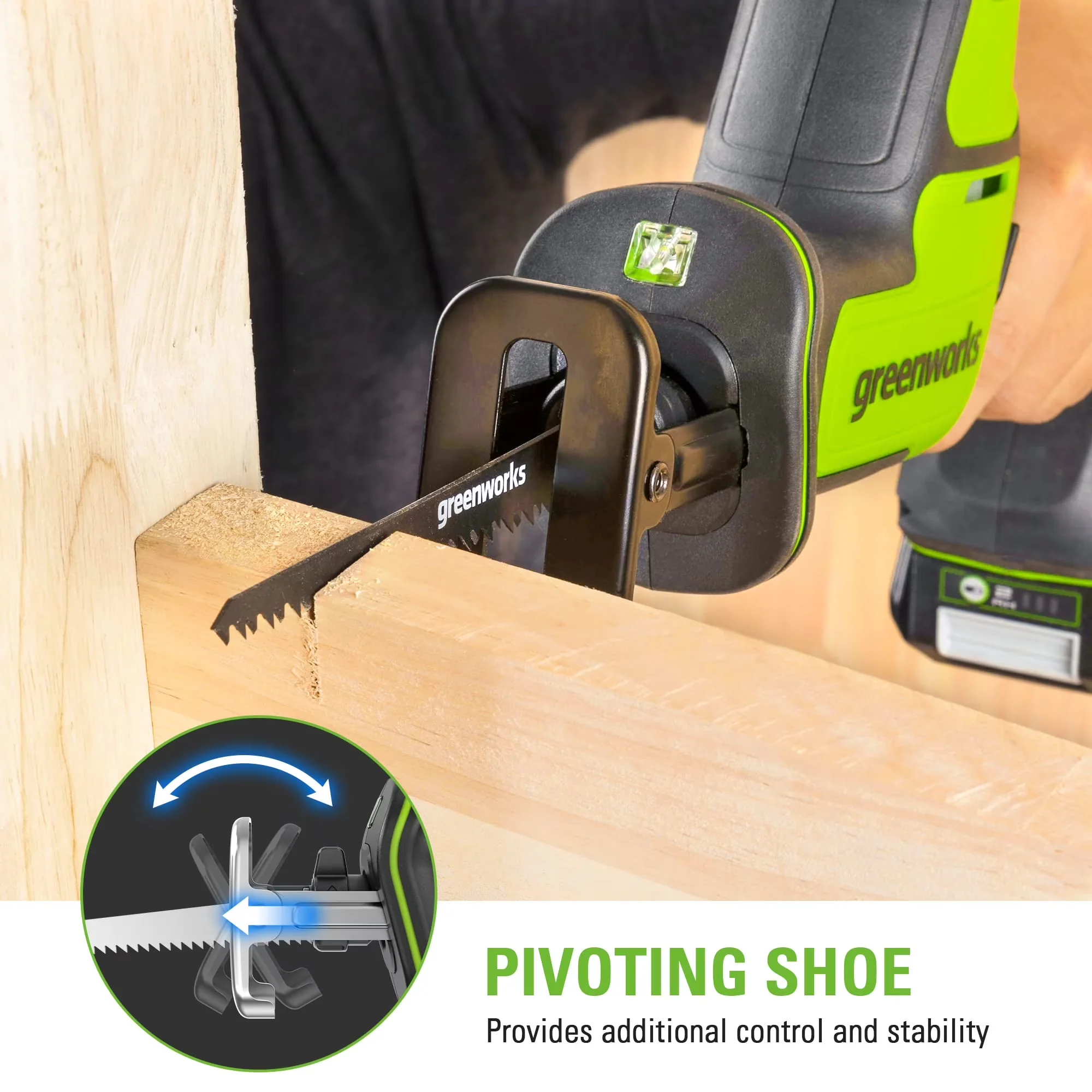 Power Saw Versatile with Battery, 24V, 3000 SPM - Quality Construction Model CD1A35