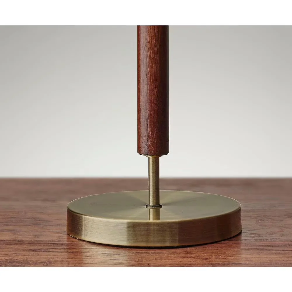 Professional Table Lamp with Incandescent, Smart Compatible - Wood And Metal Multicolor Model 1A6BD6