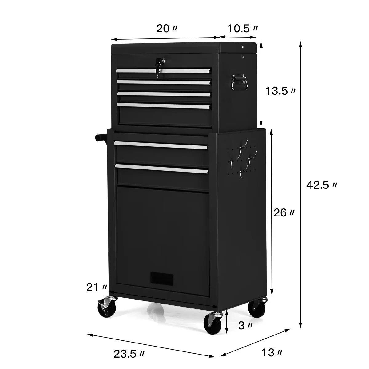 Innovative Toolstorage with Storage - Steel Black 2 in for Multiple Applications Model E8C43B
