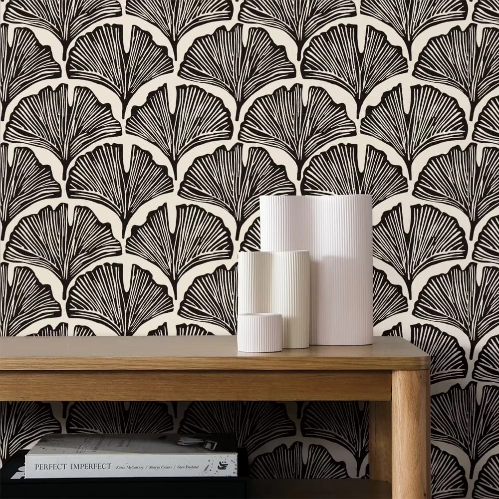 Compact Wallpaper with Washable, Easy To Clean, 20.5" x 16.5' - Vinyl Zebra Black Model EC24CA