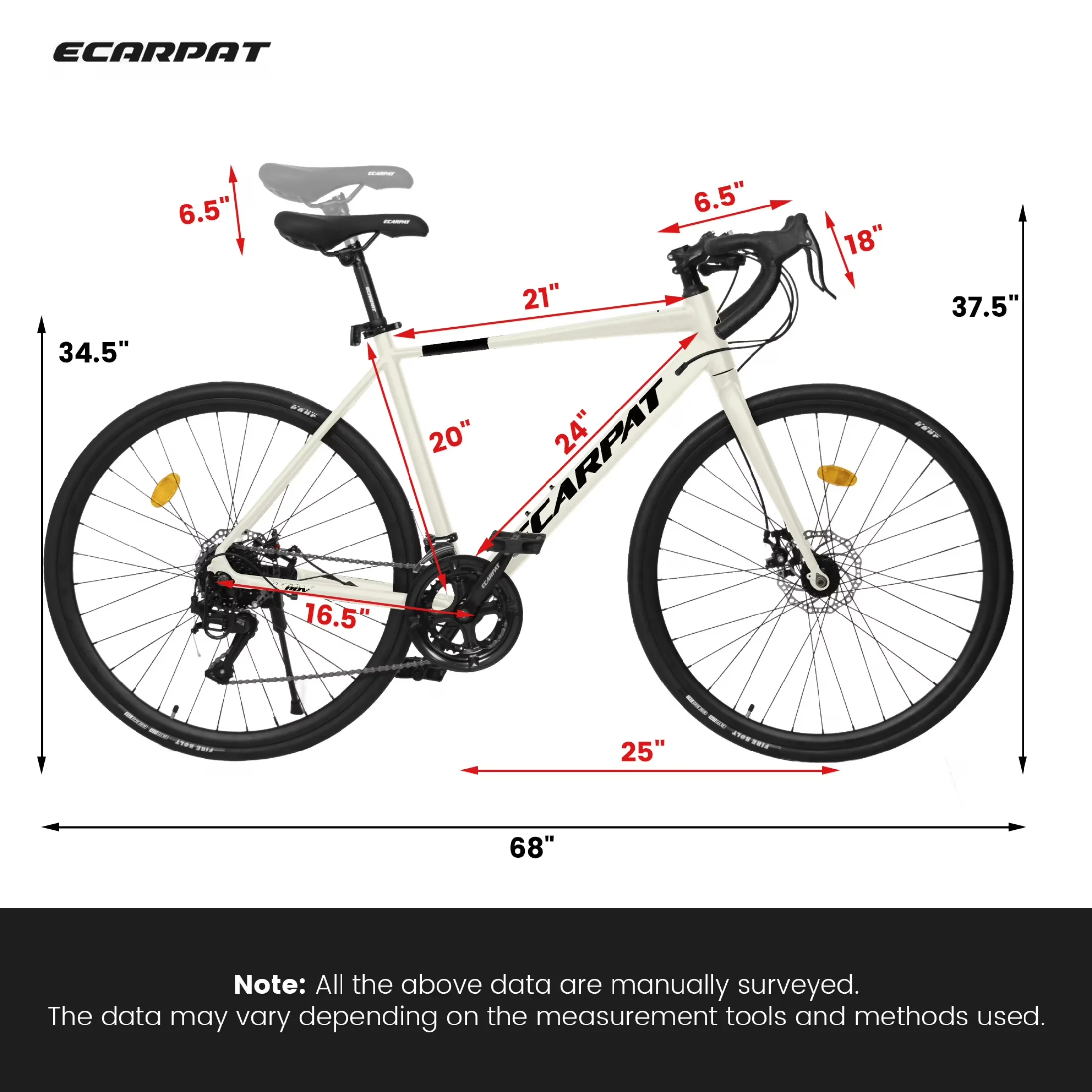Mountain Bike Essential with Adjustable Speed, Lightweight Aluminum Frame - Off-White Model B3FFB5