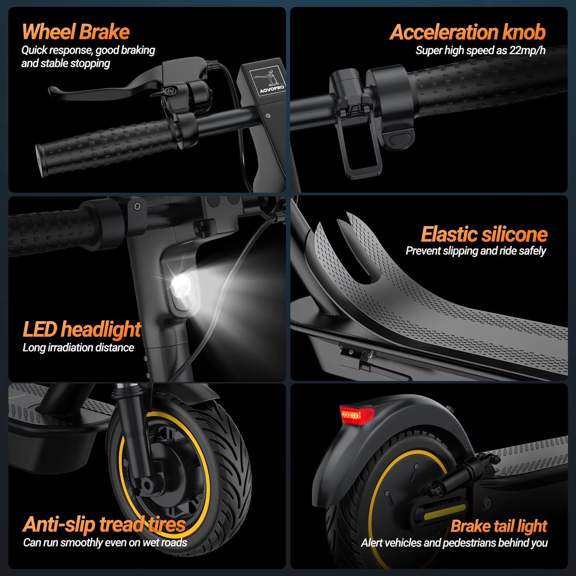 Modern Scooter with 500W, Headlights, Unisex adult electric scooter - Aluminum Alloy Model 36ADDF