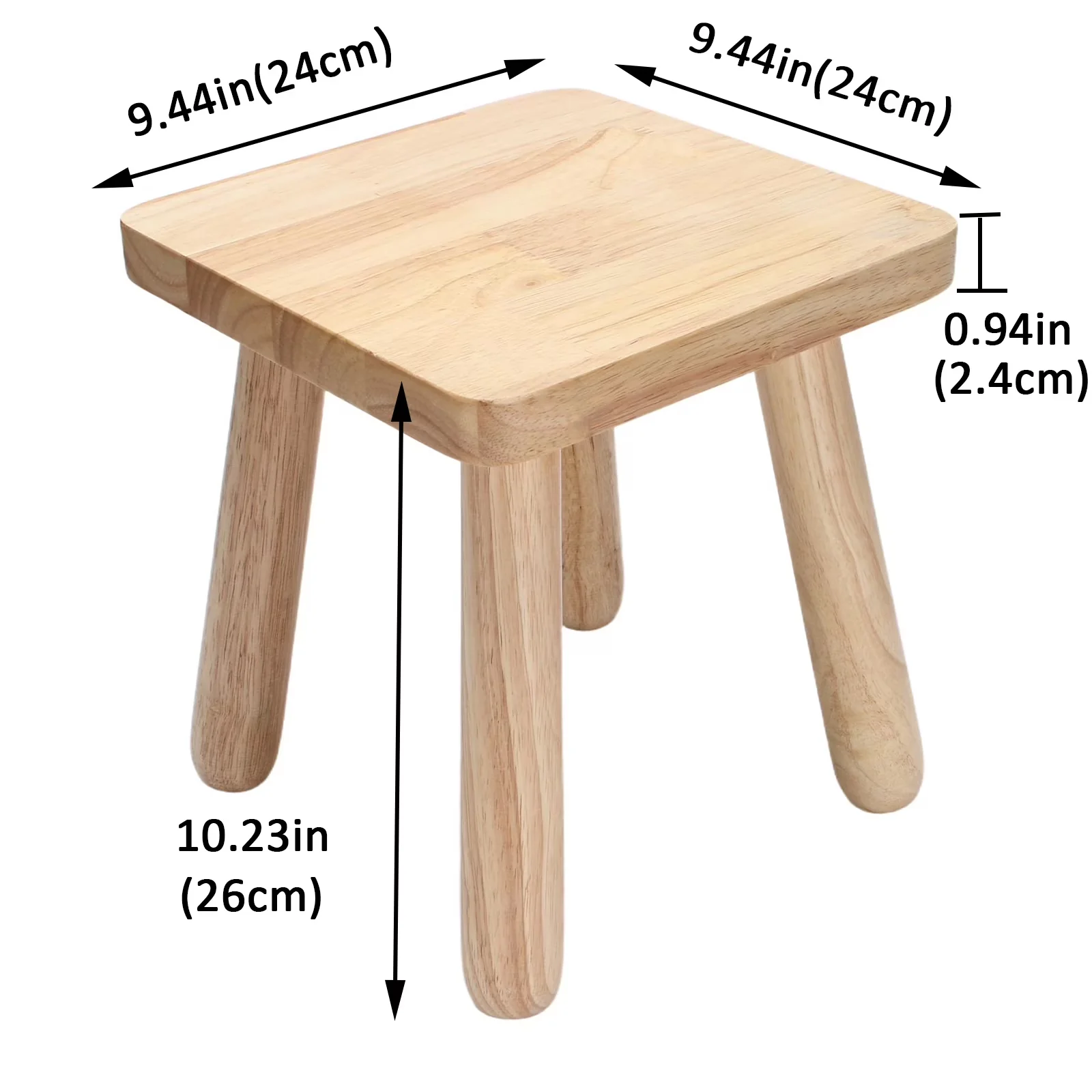Stylish Ladders And Step Stool with Stackable, Anti-Slip, Wooden - Brown Wood Model 9F61D4