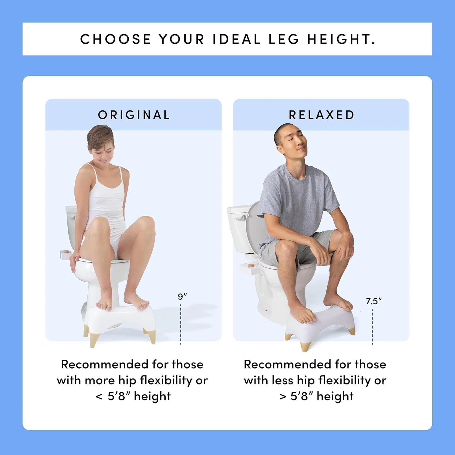 Quality Ladders And Step Stool with Modern, 7.5" Tall, Relieves Constipation - White Plastic Model 2FC655