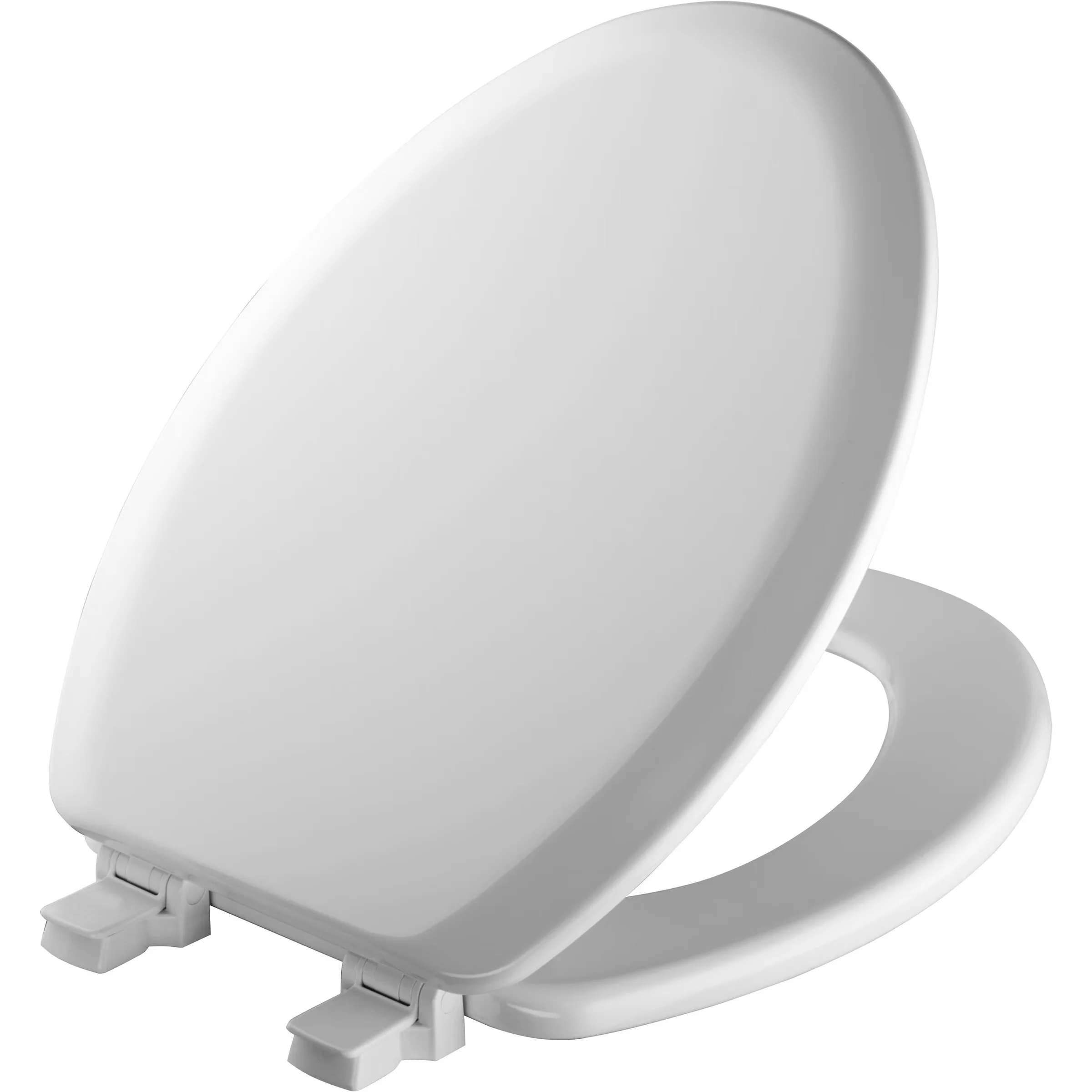 Essential Toilet Seats And Lid with Easy Installation, Cameron® Round White Enameled Wood Seat - White Wood Model 608D60