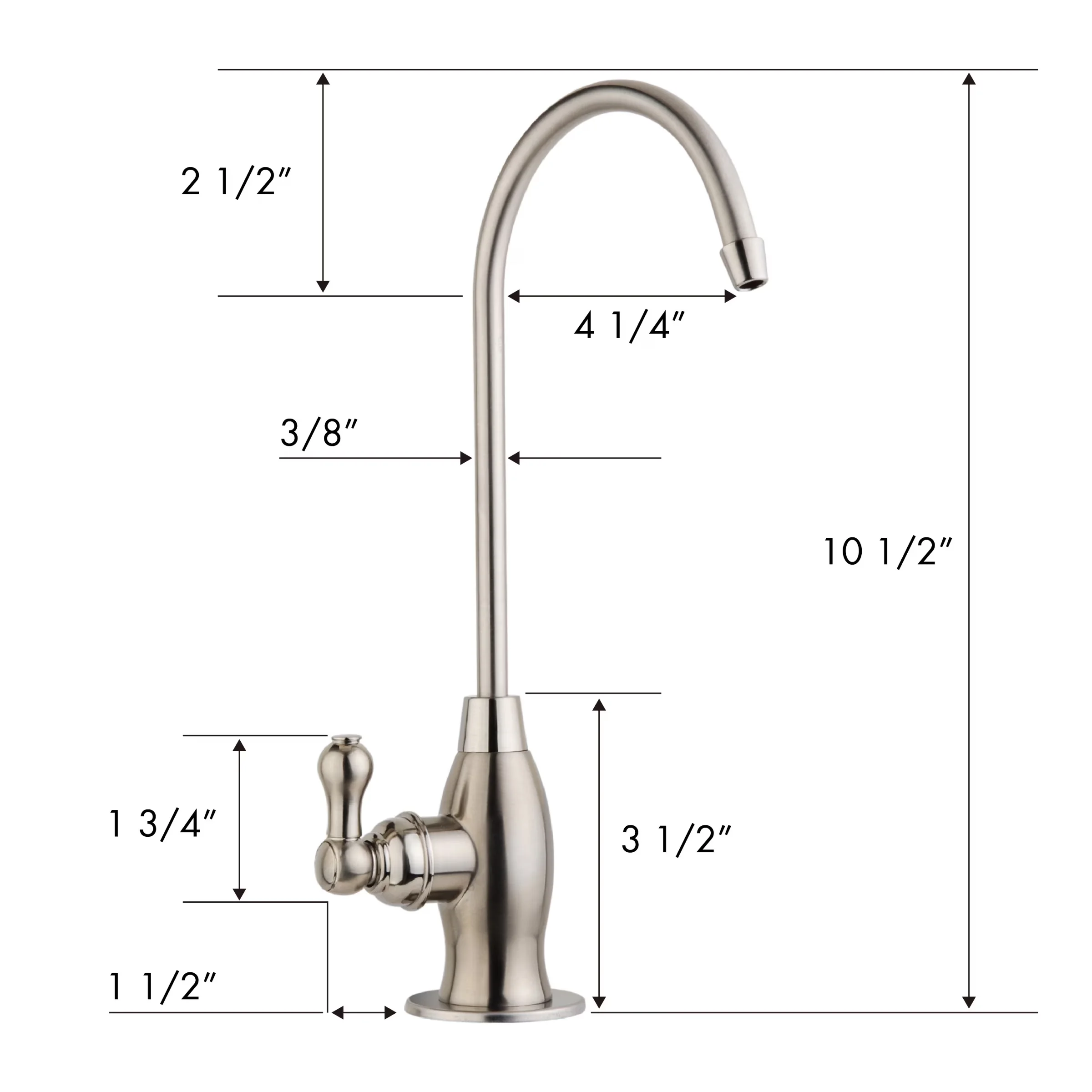 Kitchen Renovation Classic with Easy Installation, Filtered - White Brass Model BBAEC9