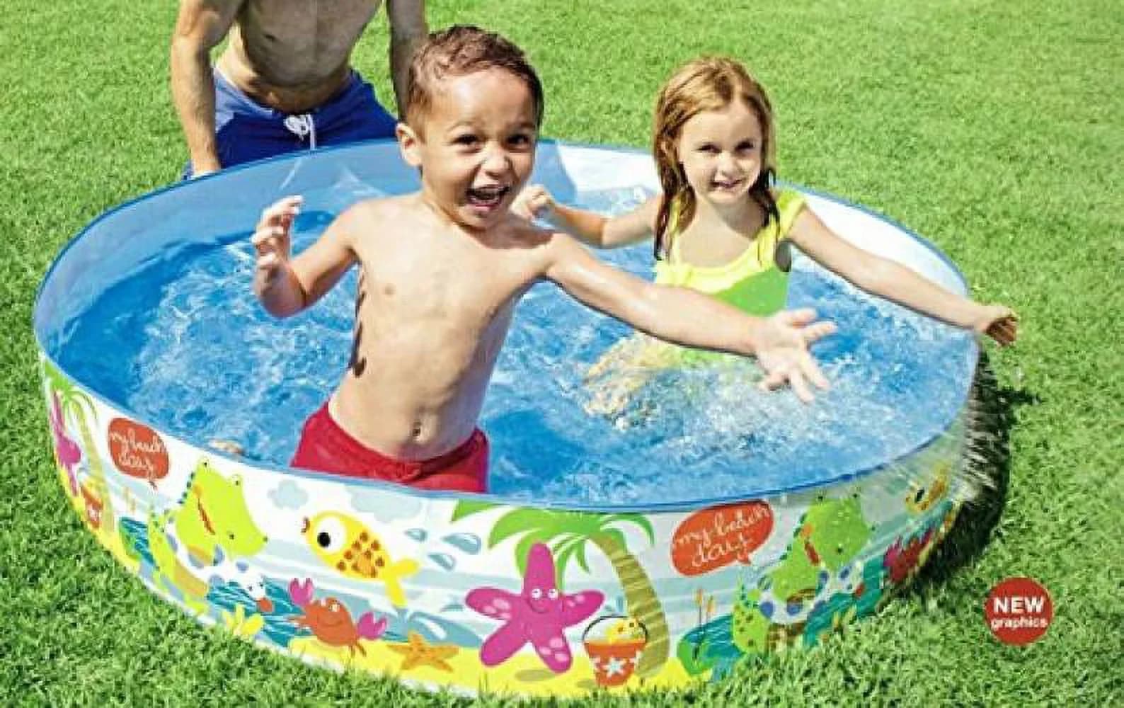 Classic Inflatable Pool with Folds down for easy storage., Snapset - Multicolor Model DAF27C