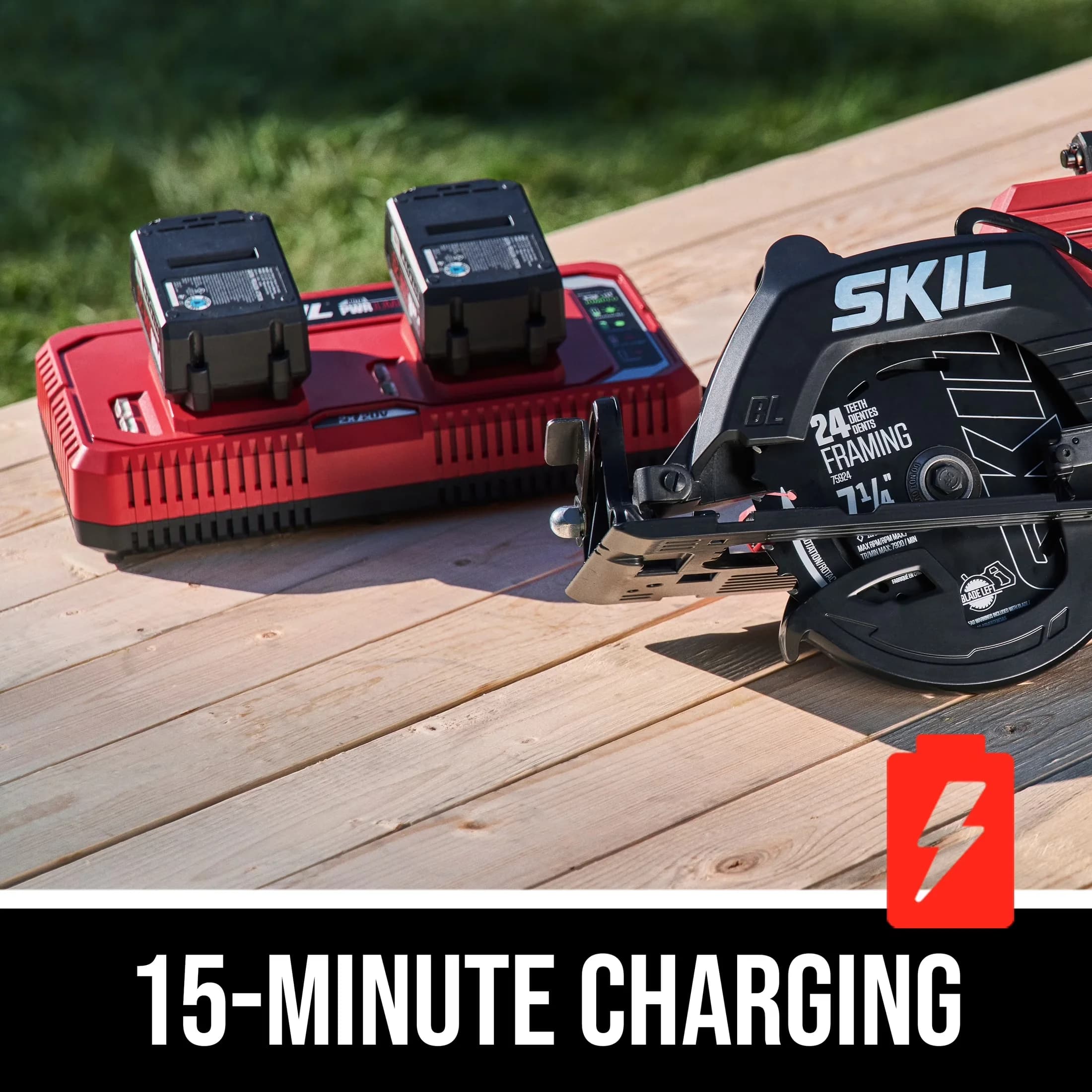 Power Saw Compact with Battery, 20V, Dust Port - Red CR5429B-20 - Industrial Grade Model 81B3C3