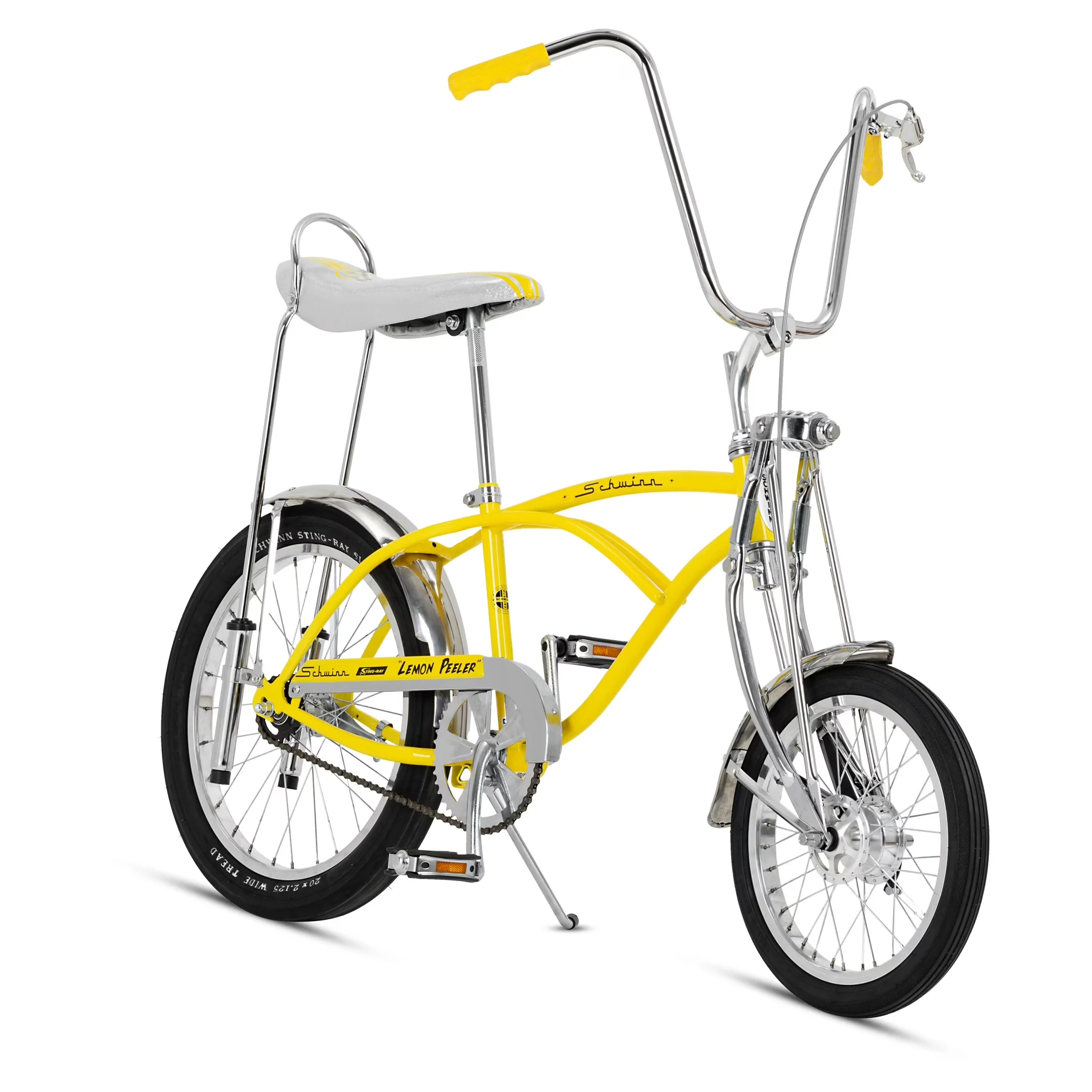 Stylish Cruiser Bike with Adjustable Seat Height, Classic Lemon Peeler - Yellow Model 35E2E9