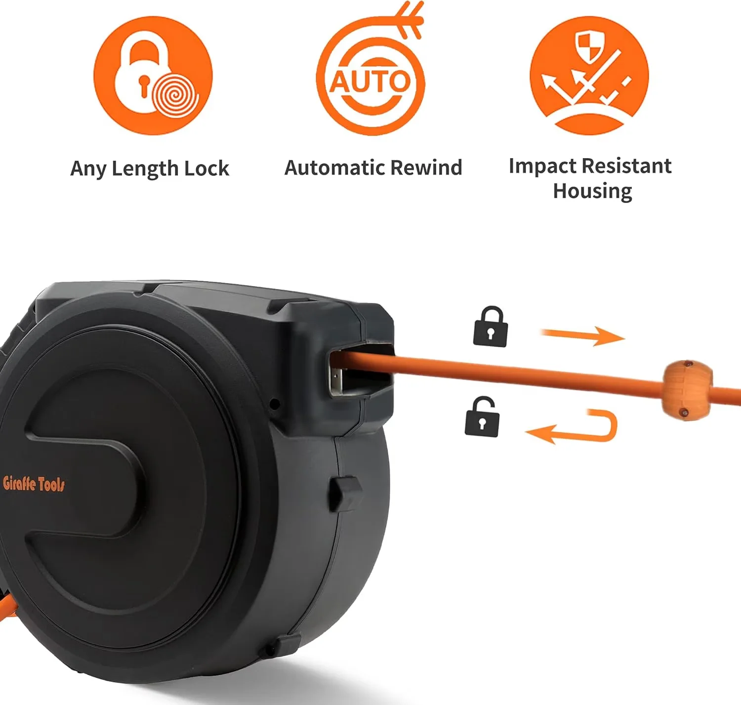 Air Tools Compressor Classic with Adjustable, 300 PSI, 3/8in-50 ft - Dark Grey Polypropylene Model 26F2C0