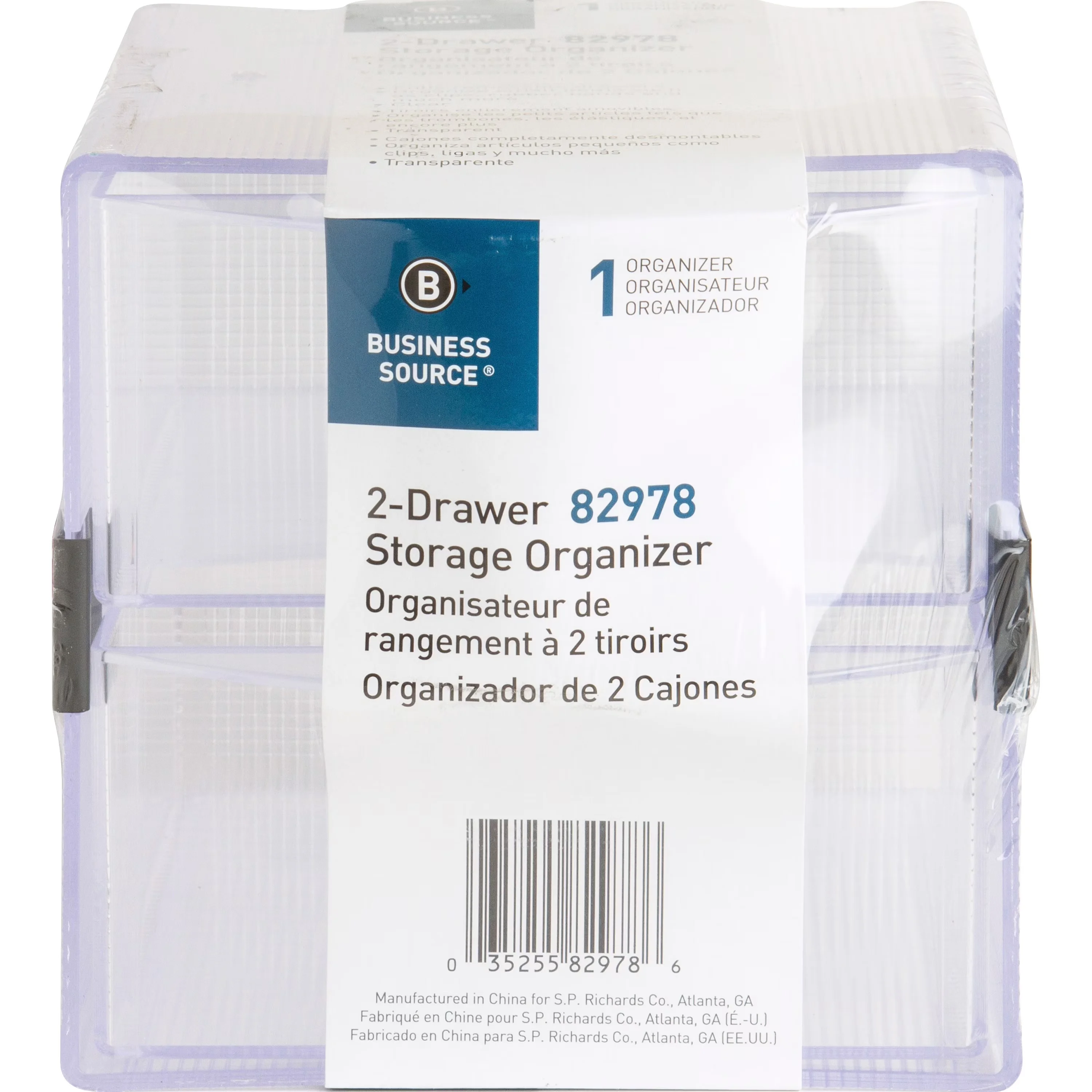 Garage Storage Supply Durable with 2-drawer Organizer, Modern, clean look - Clear Plastic Model A0152B