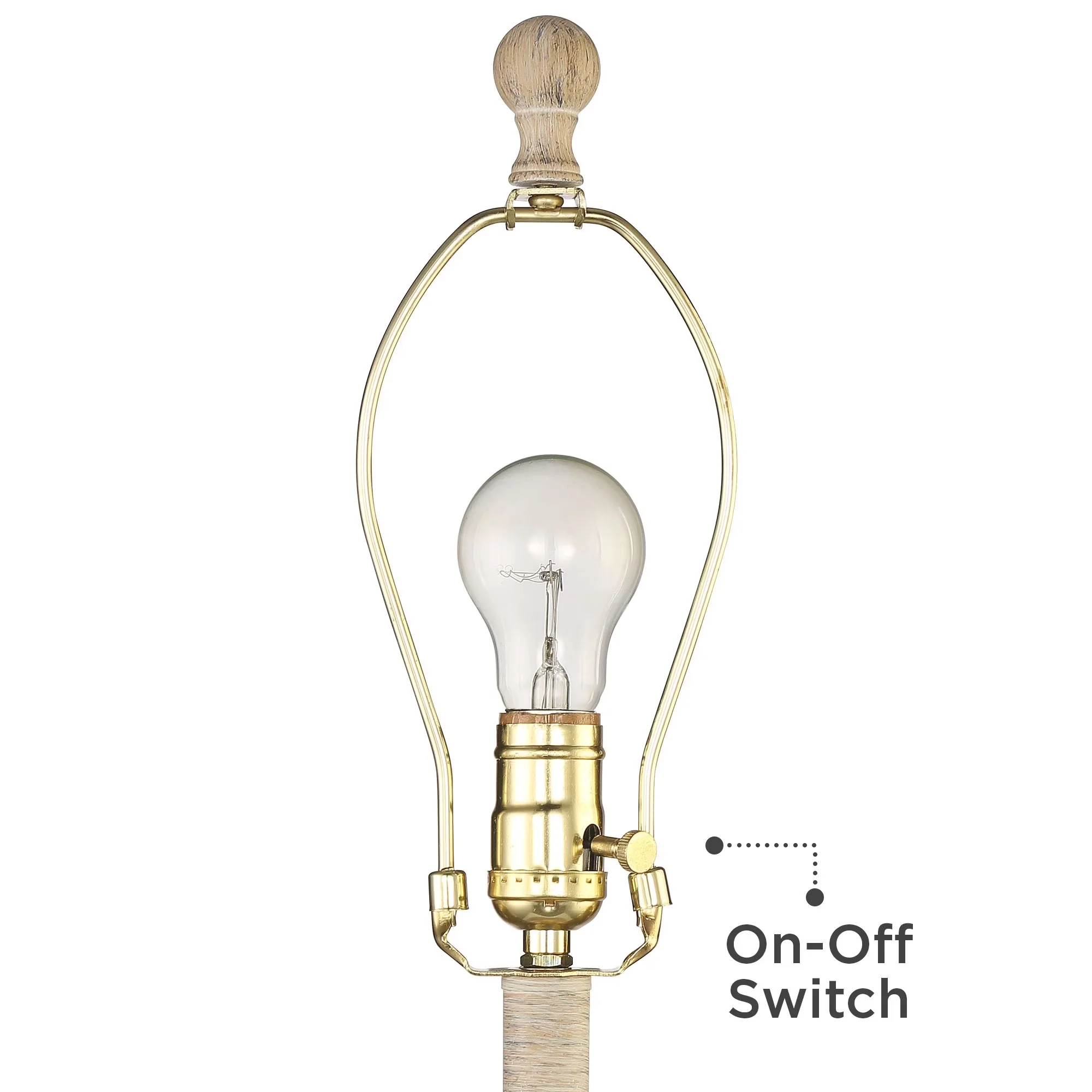 Classic Lamp Set with Incandescent, Rustic/Lodge - Brown Resin Chico - Universal Fit Model 7F01CB