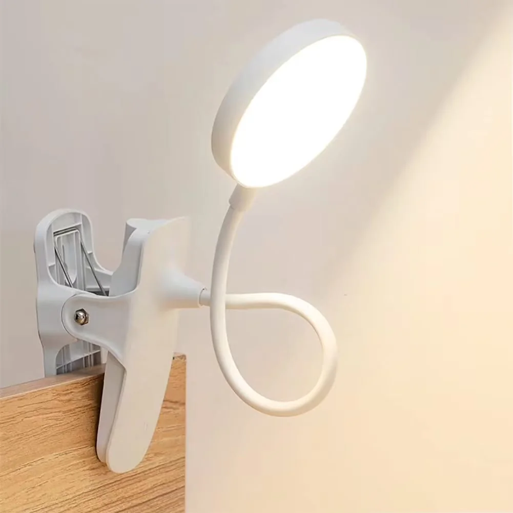 Stylish Desk Lamp with LED, Battery - Abs White Clip - Universal Fit Model 5272FE