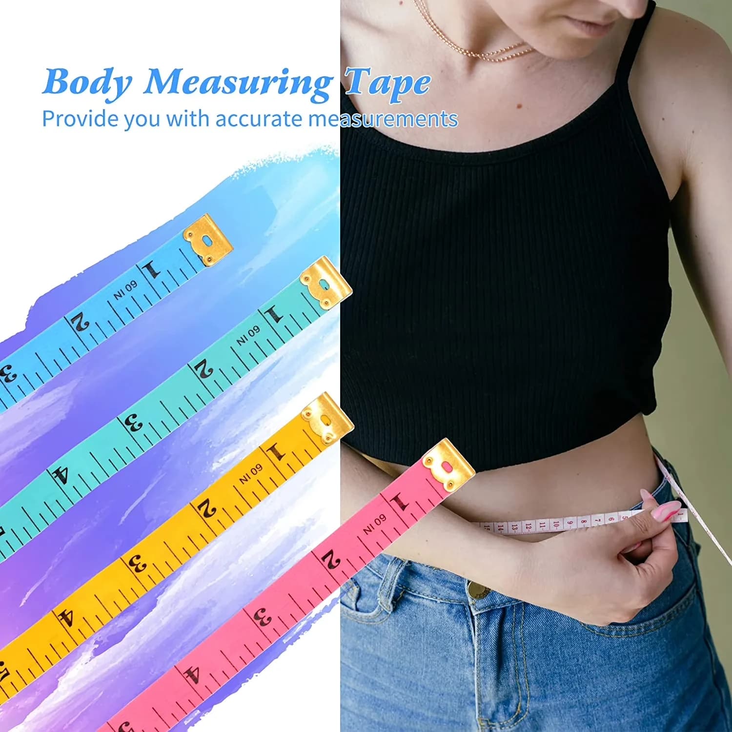 Measuring Layout Modern with Accurate Measurement, Tape Body Sewing Soft Tape Measure - Vinyl Model B216CB