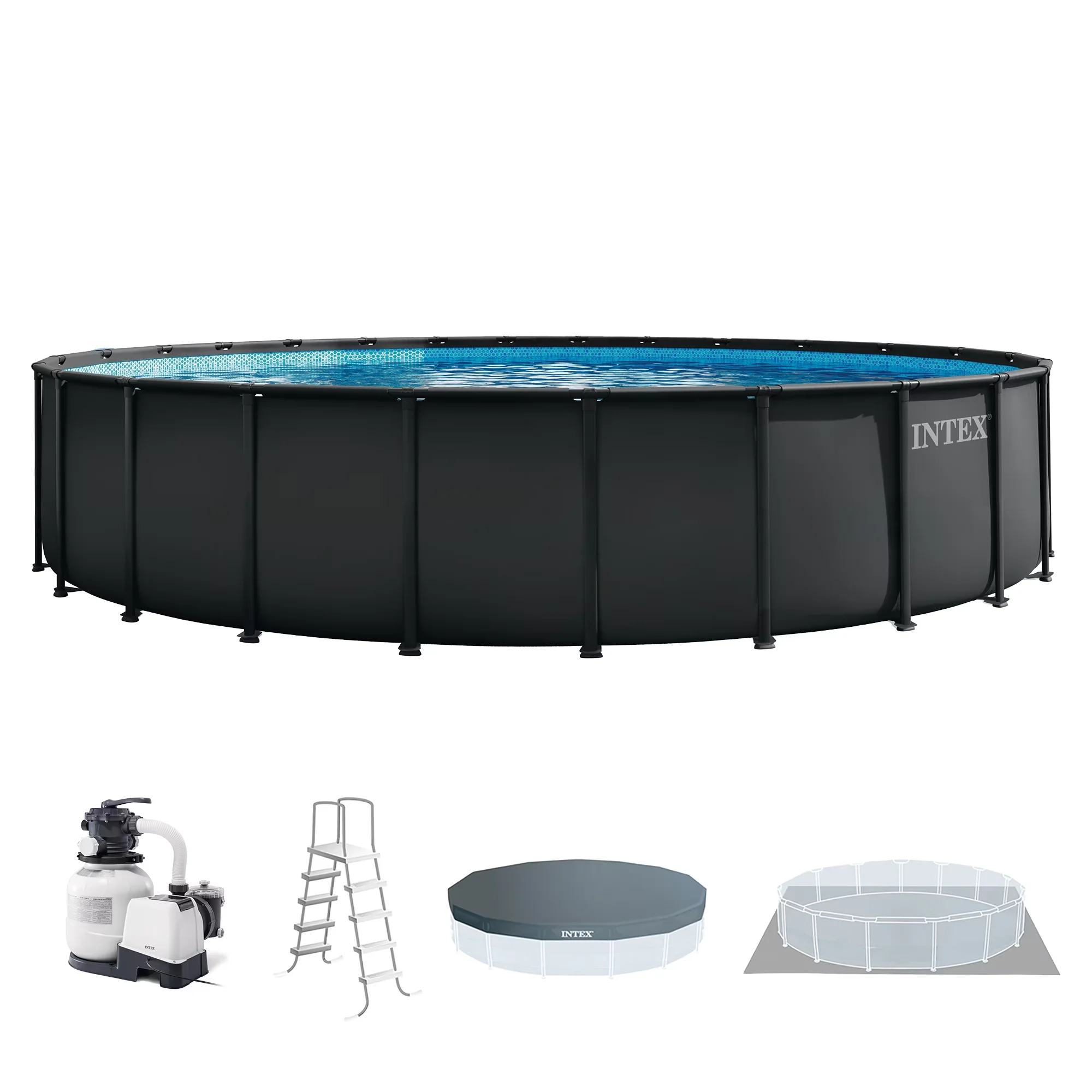 Versatile Above Ground Pool with Puncture Resistant, Pump - 26339EP - Modern Design Model 0FDB25