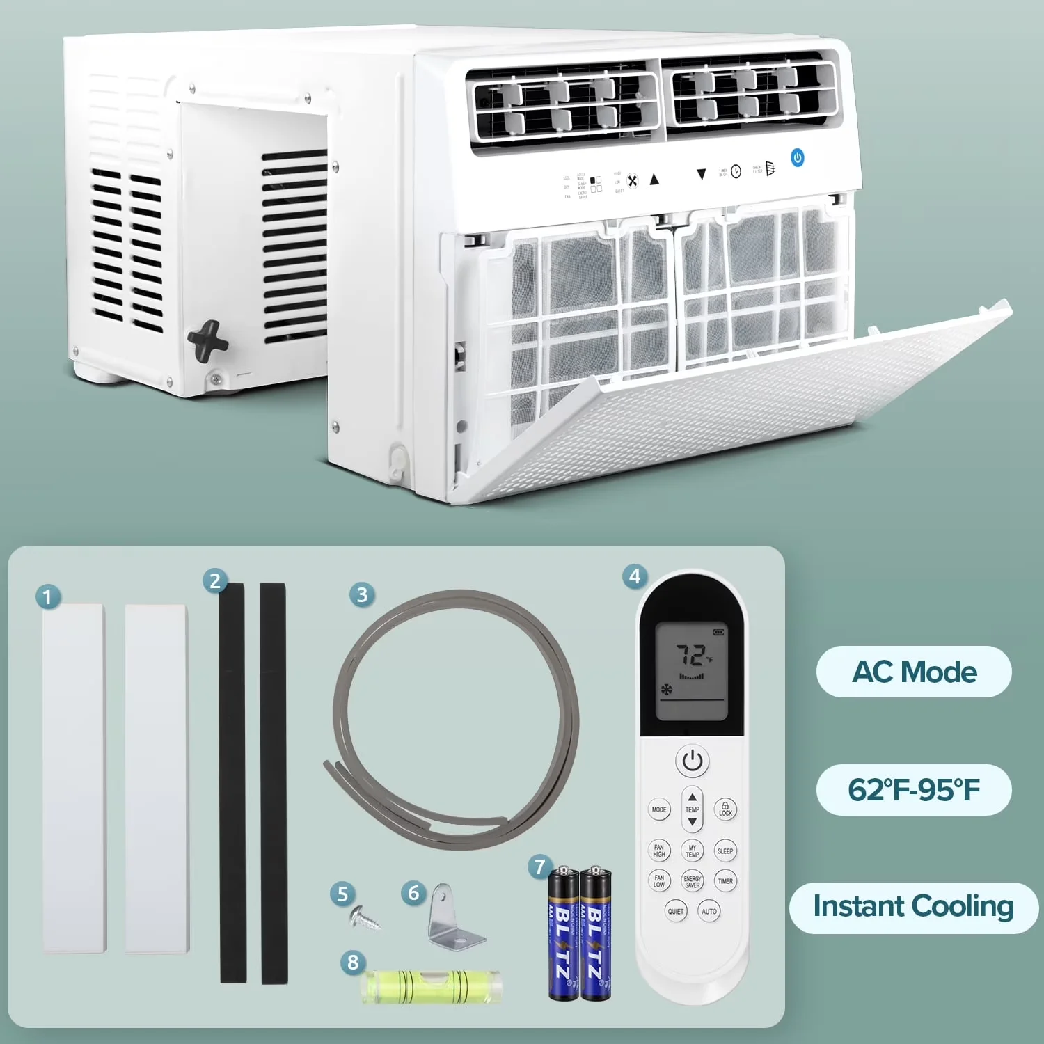 Durable Air Conditioner with 12000 BTU, Energy Efficient, Window Conditioners 12000 BTU - Model 7276D9