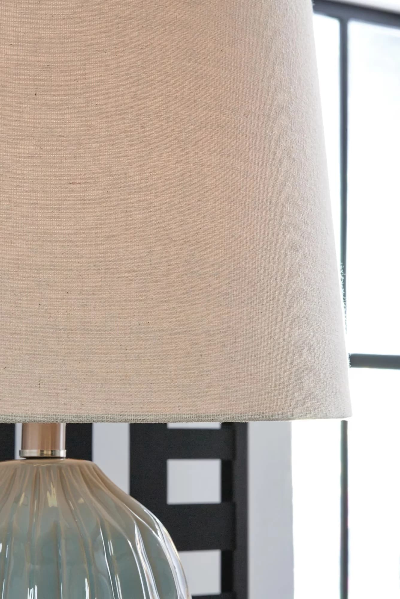 Premium Lamp Set with Incandescent, Modern, Hadbury Modern Ceramic Table Lamps - Blue Ceramic Model 03239B