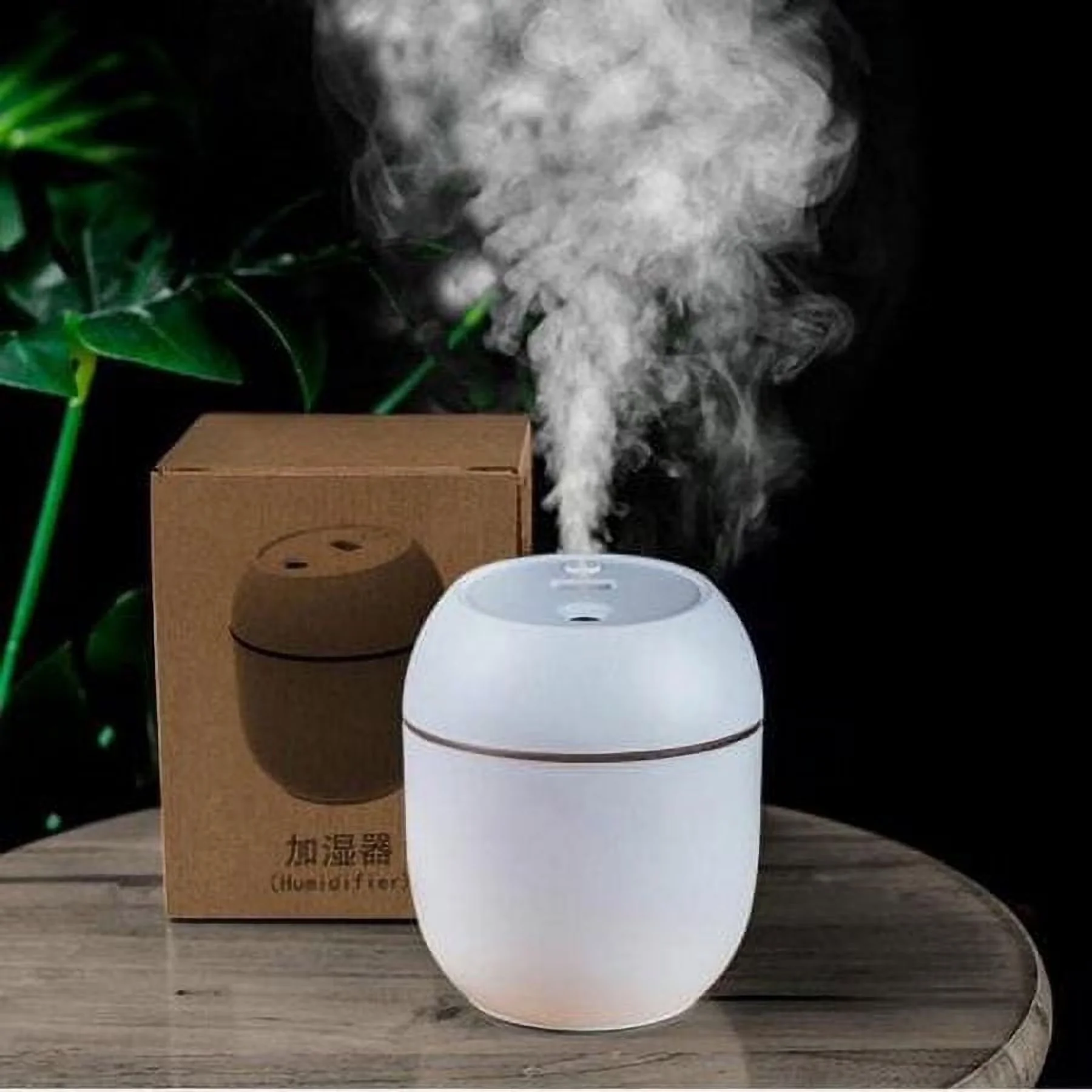 Humidifier Efficient with Automatic Shut-Off, 360° Mist Nozzle & 300Ml/H Output, Humidifiers With Essential Oils Tray - White for... Model F7445D
