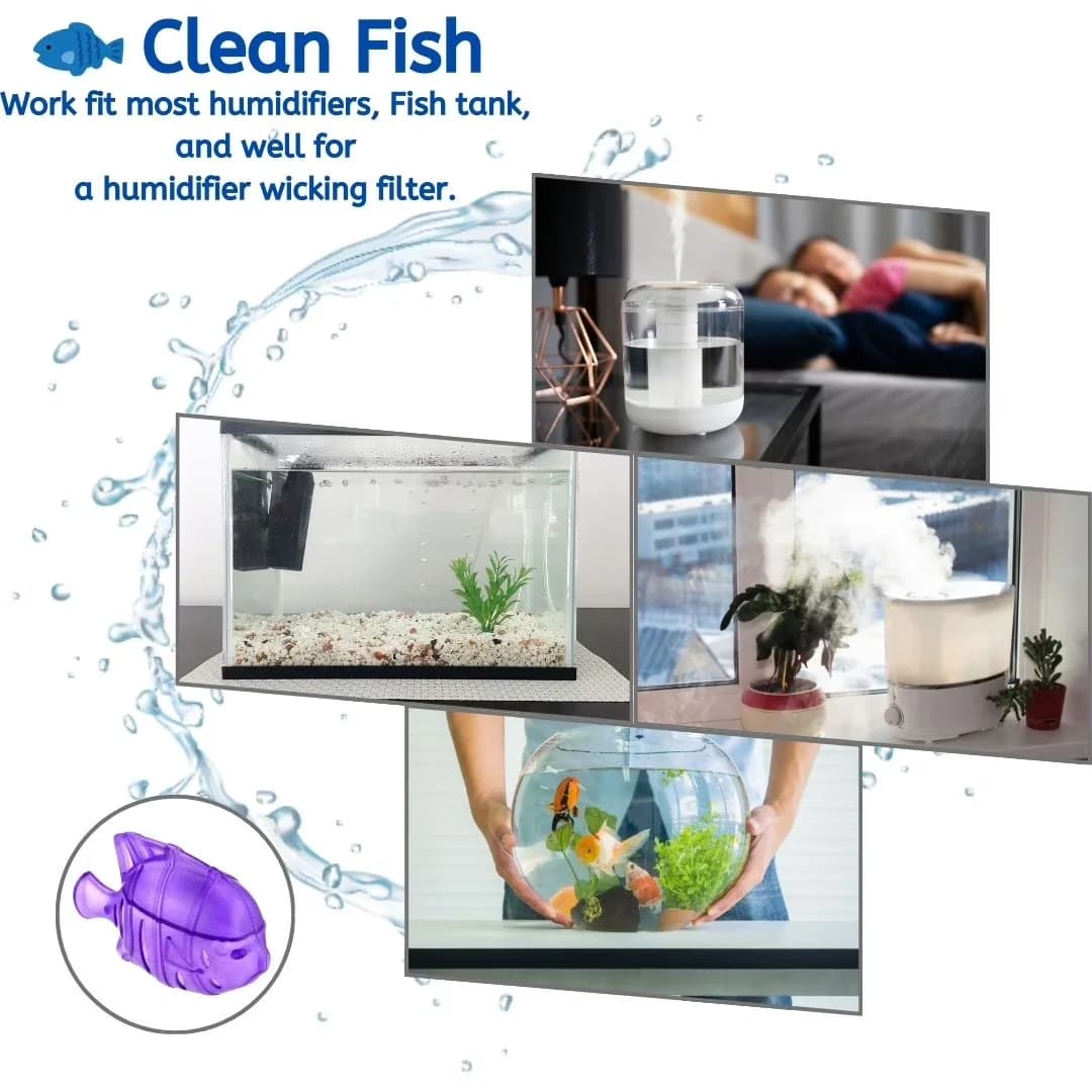 Durable Humidifier with Purifies Air - White Fish - Essential Collection Model 4B79CF