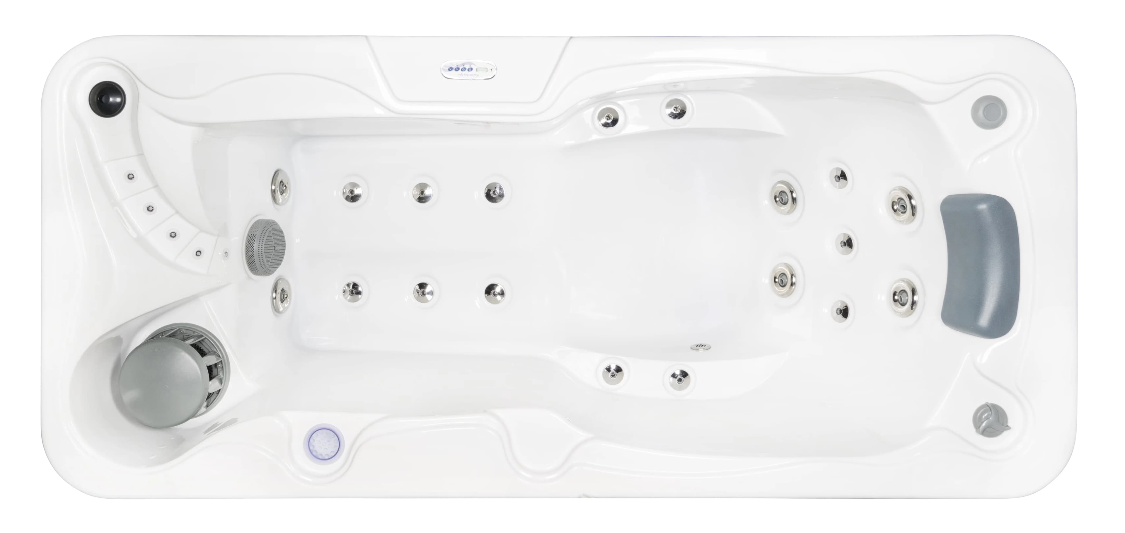 Efficient Hot Tub with 19 Therapy Jets and Digital Controls, Ideal - White for Indoor, Outdoor Model C7AAC7
