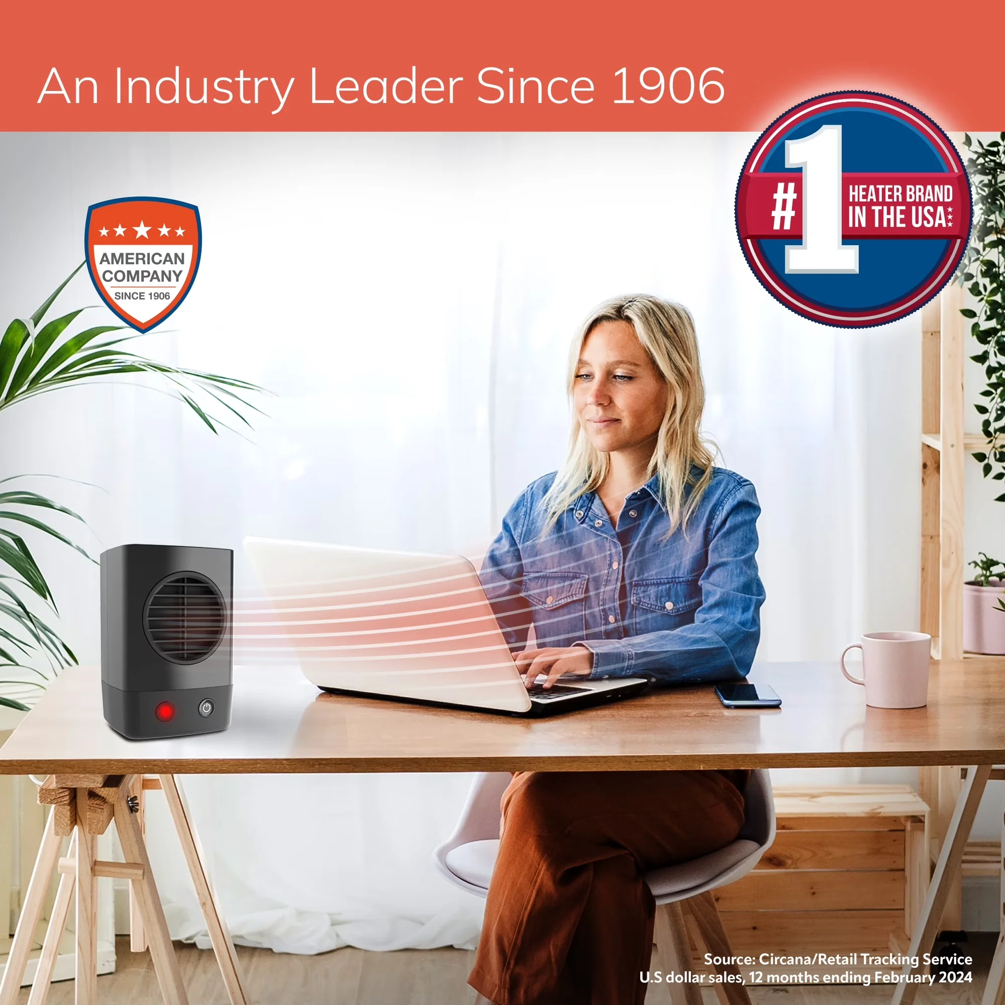 Professional Portable And Electric Space Heater with 400W, Automatic Shutoff - Black Model 289683