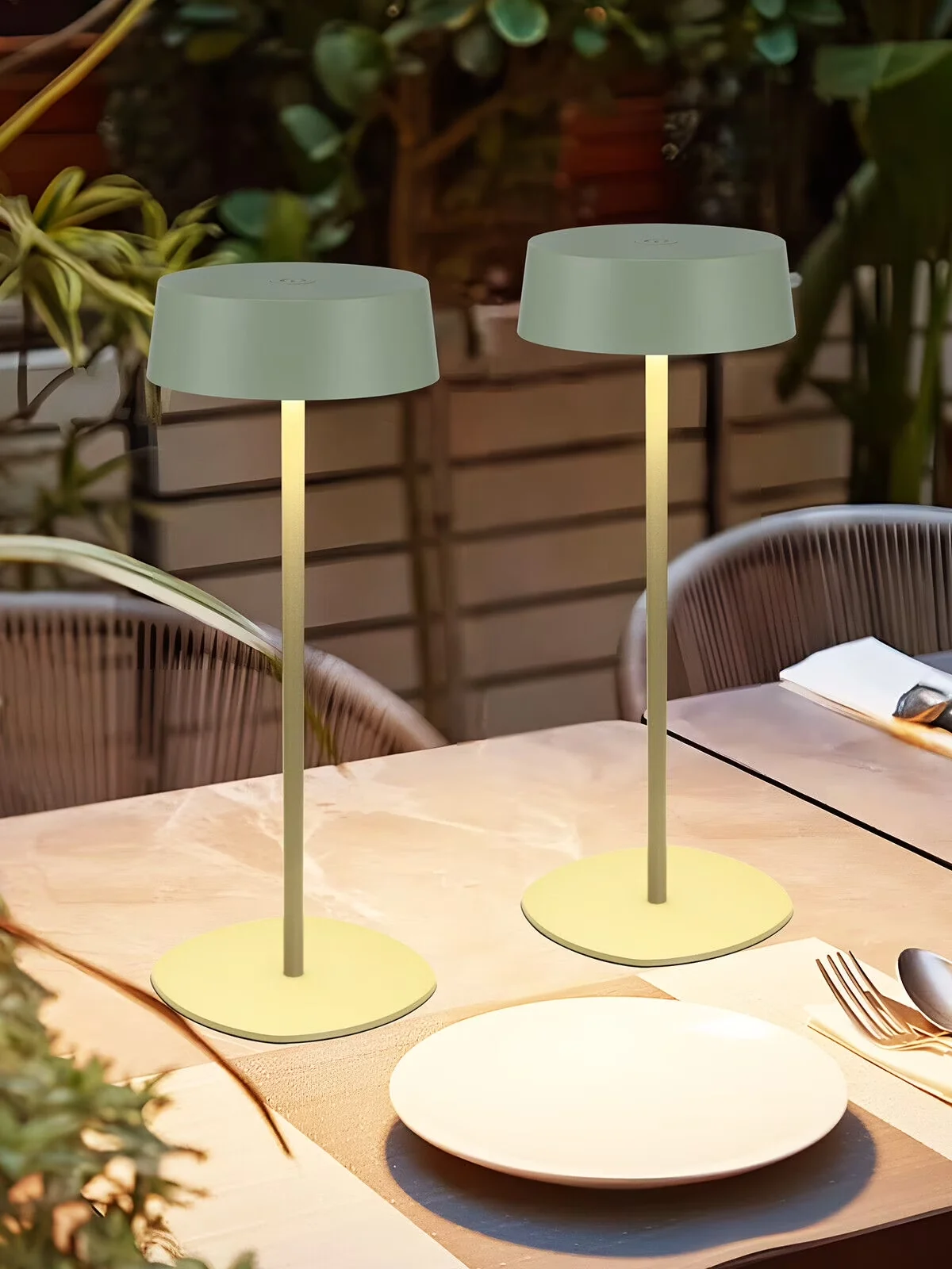 Quality Desk Lamp with LED, Dimmable - Green Aluminum for Living Room, Bedroom Model C46AAA