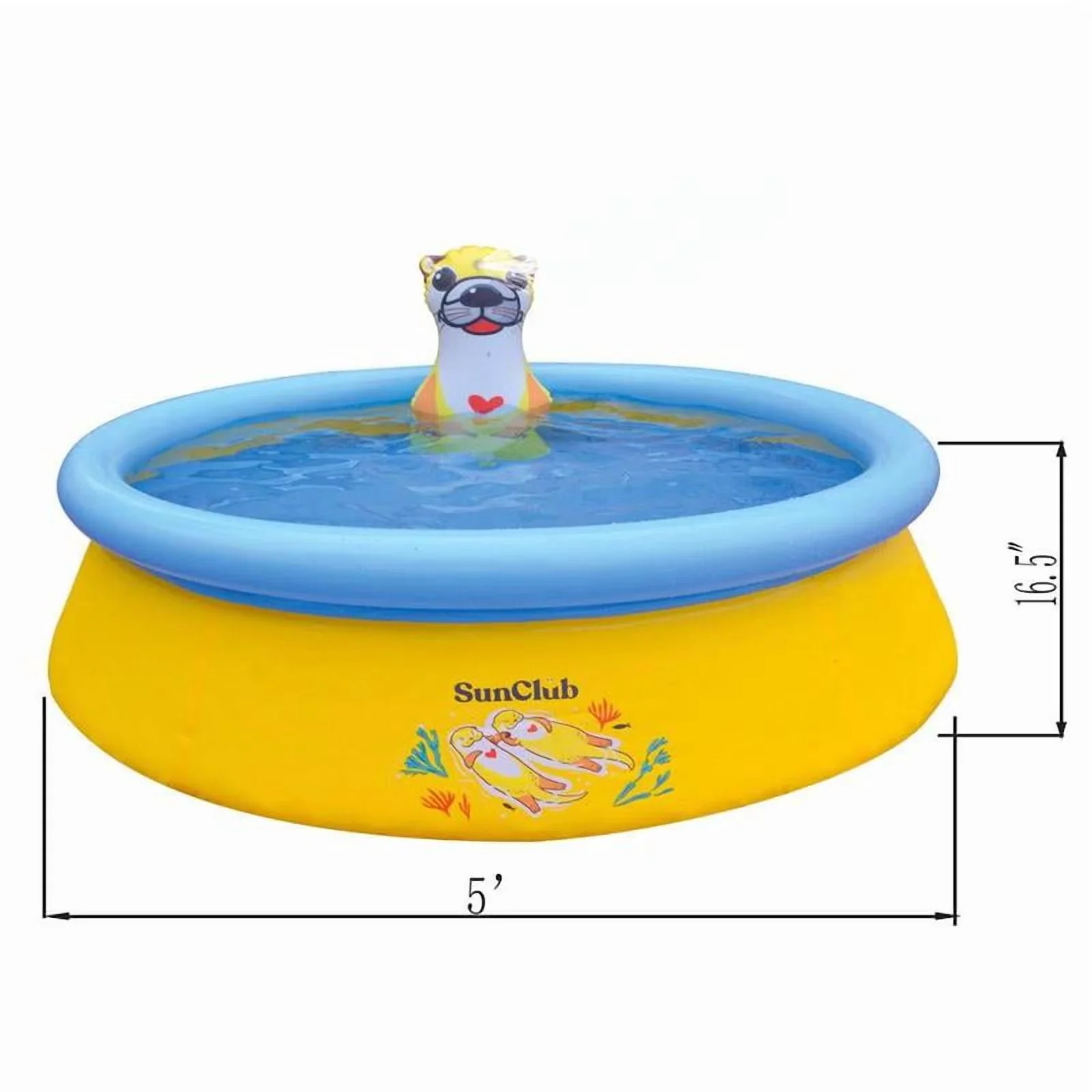Versatile Inflatable Pool with Puncture Resistant - Multicolor Outdoor Model 24C04C